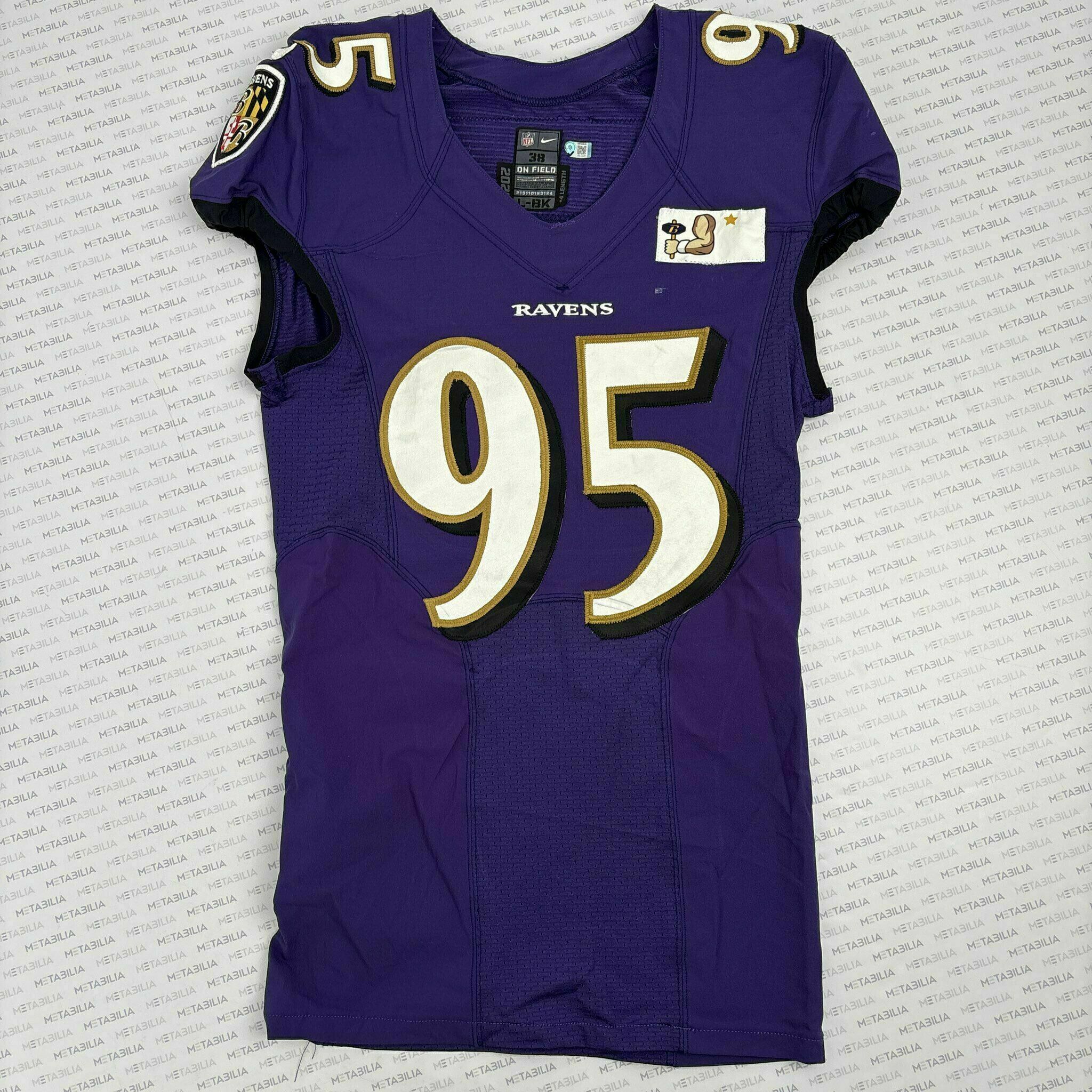 #95 Derek Wolfe Team-Issued Purple Jersey