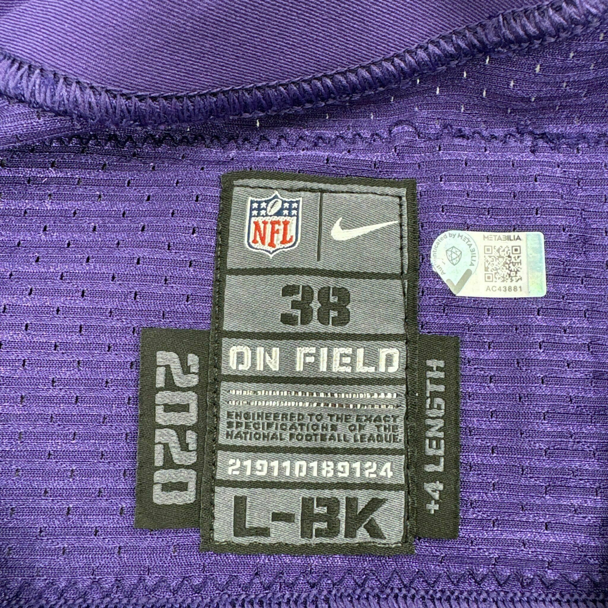 #95 Derek Wolfe Team-Issued Purple Jersey