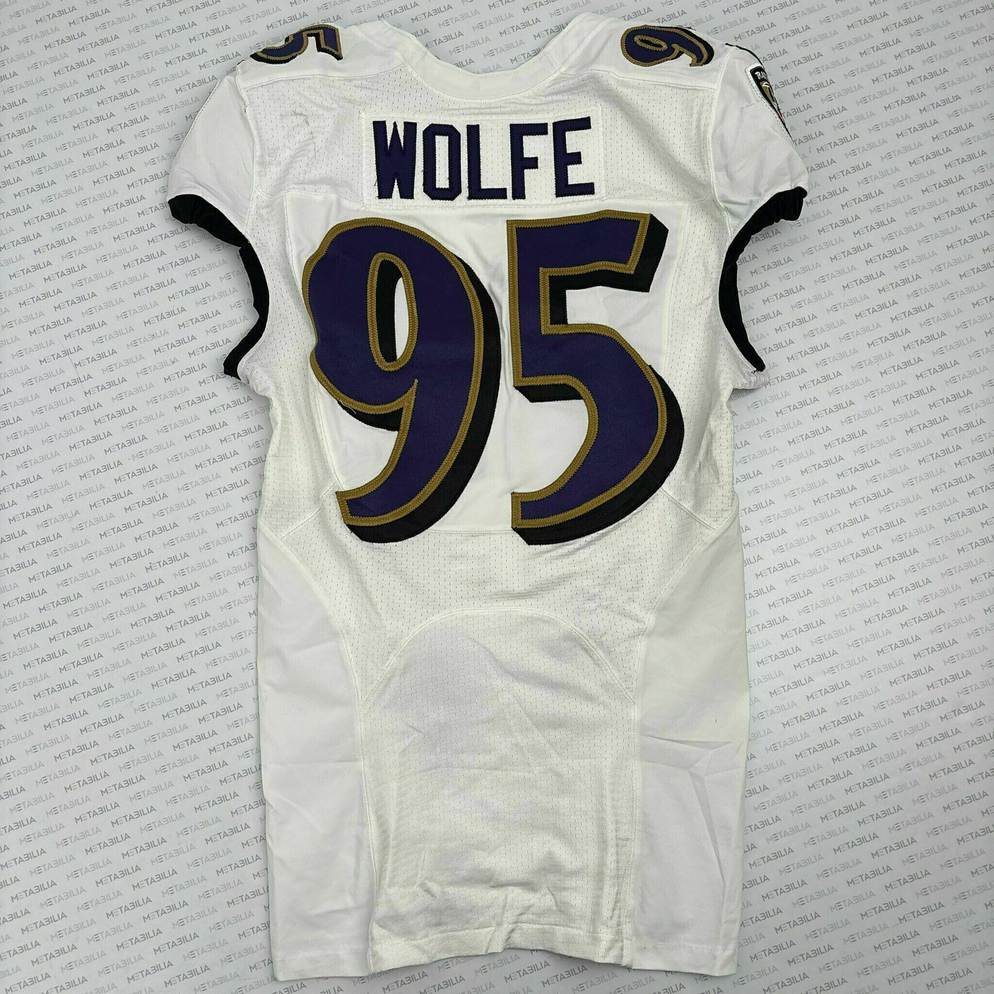 #95 Derek Wolfe Team-Issued White Jersey