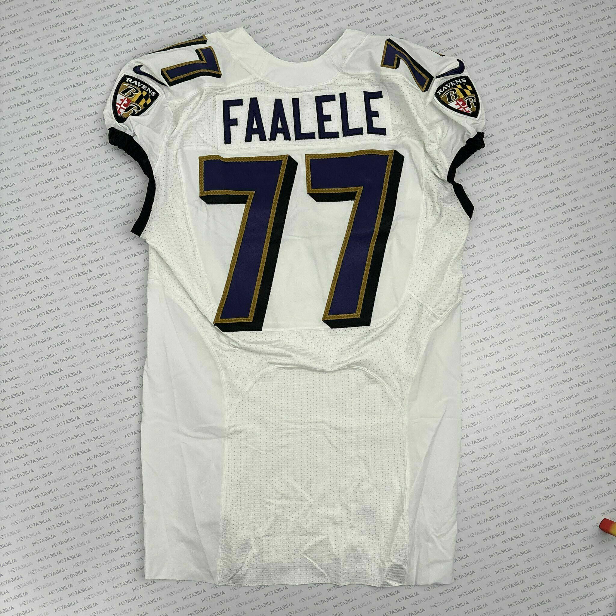 #77 Daniel Faalele Team-Issued White Jersey