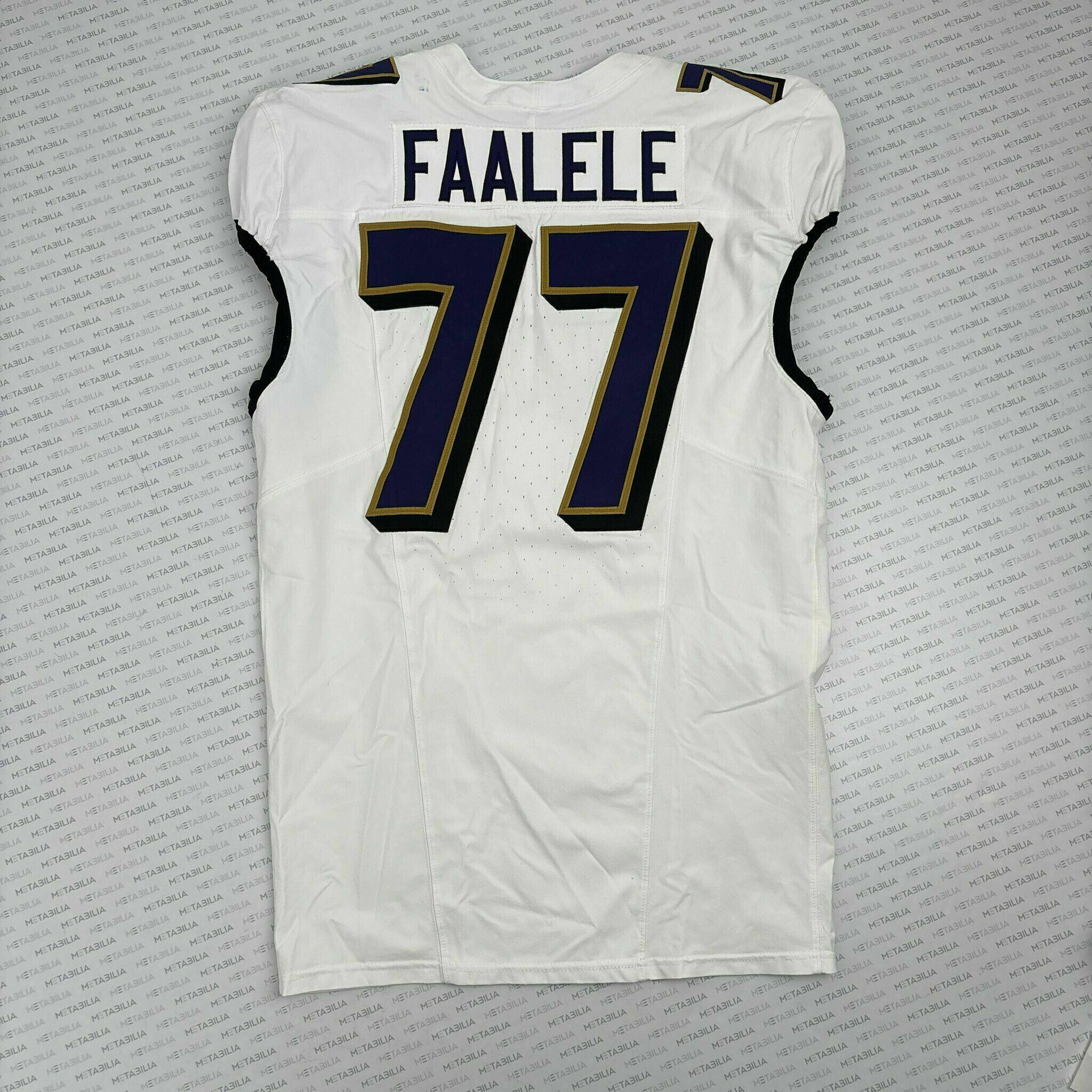 #77 Daniel Faalele Team-Issued White Jersey