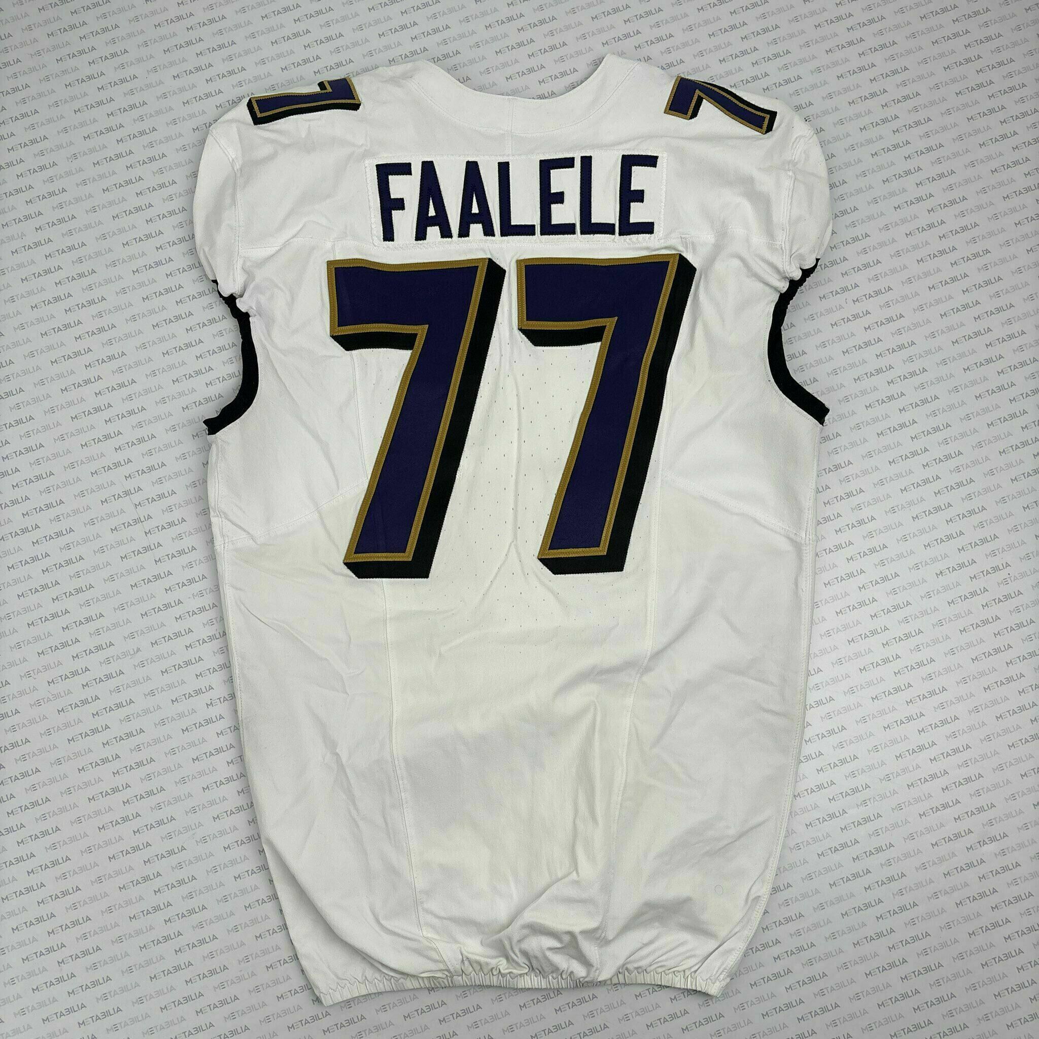 #77 Daniel Faalele Team-Issued White Jersey