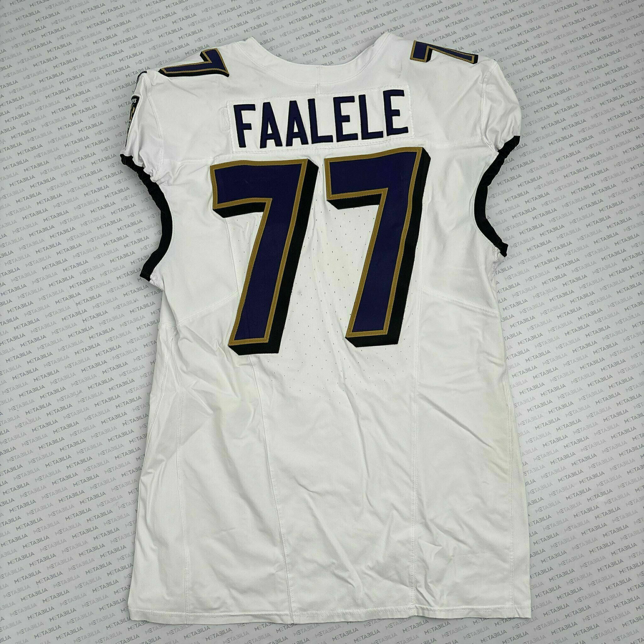 #77 Daniel Faalele Team-Issued White Jersey