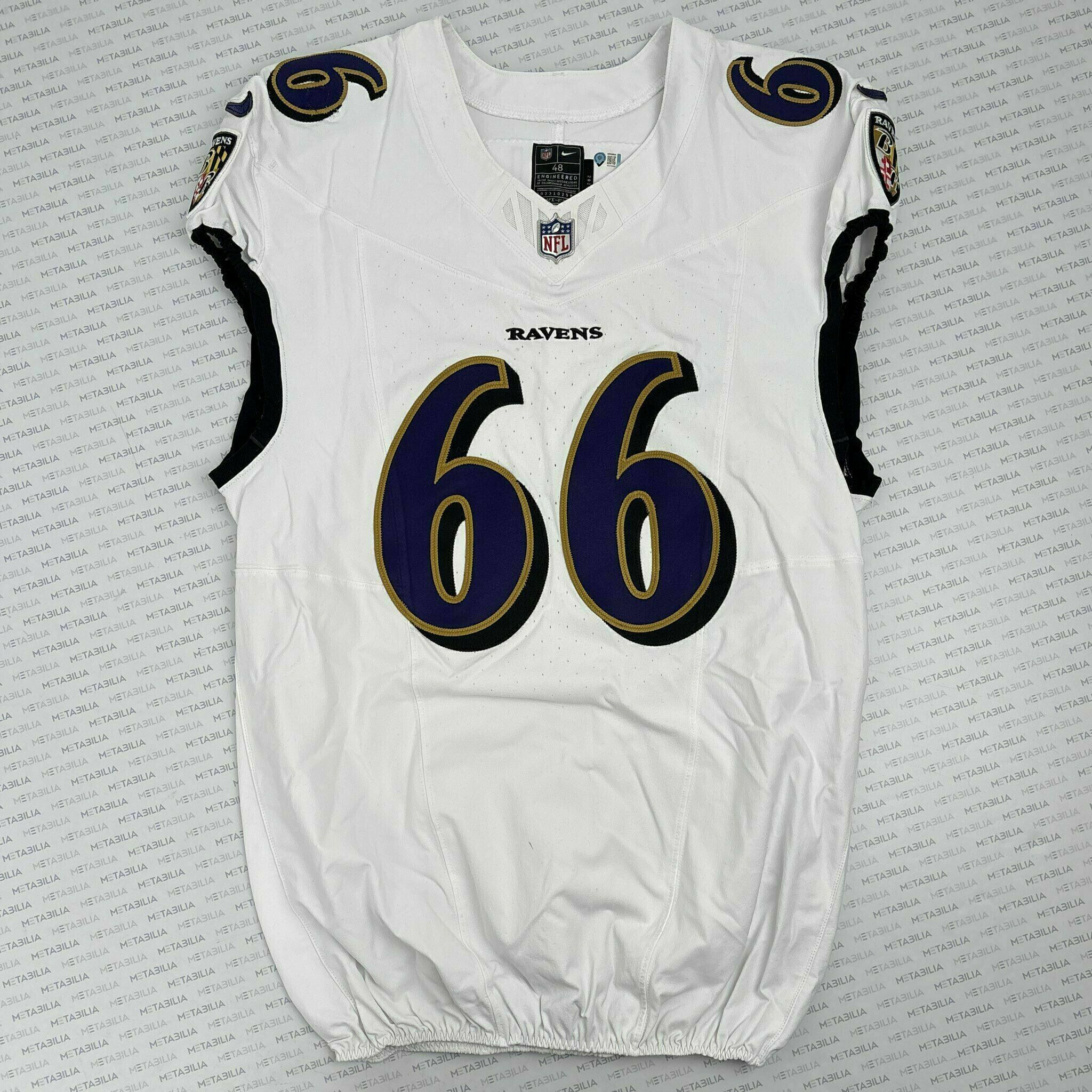 #66 Ben Cleveland Team-Issued White Jersey