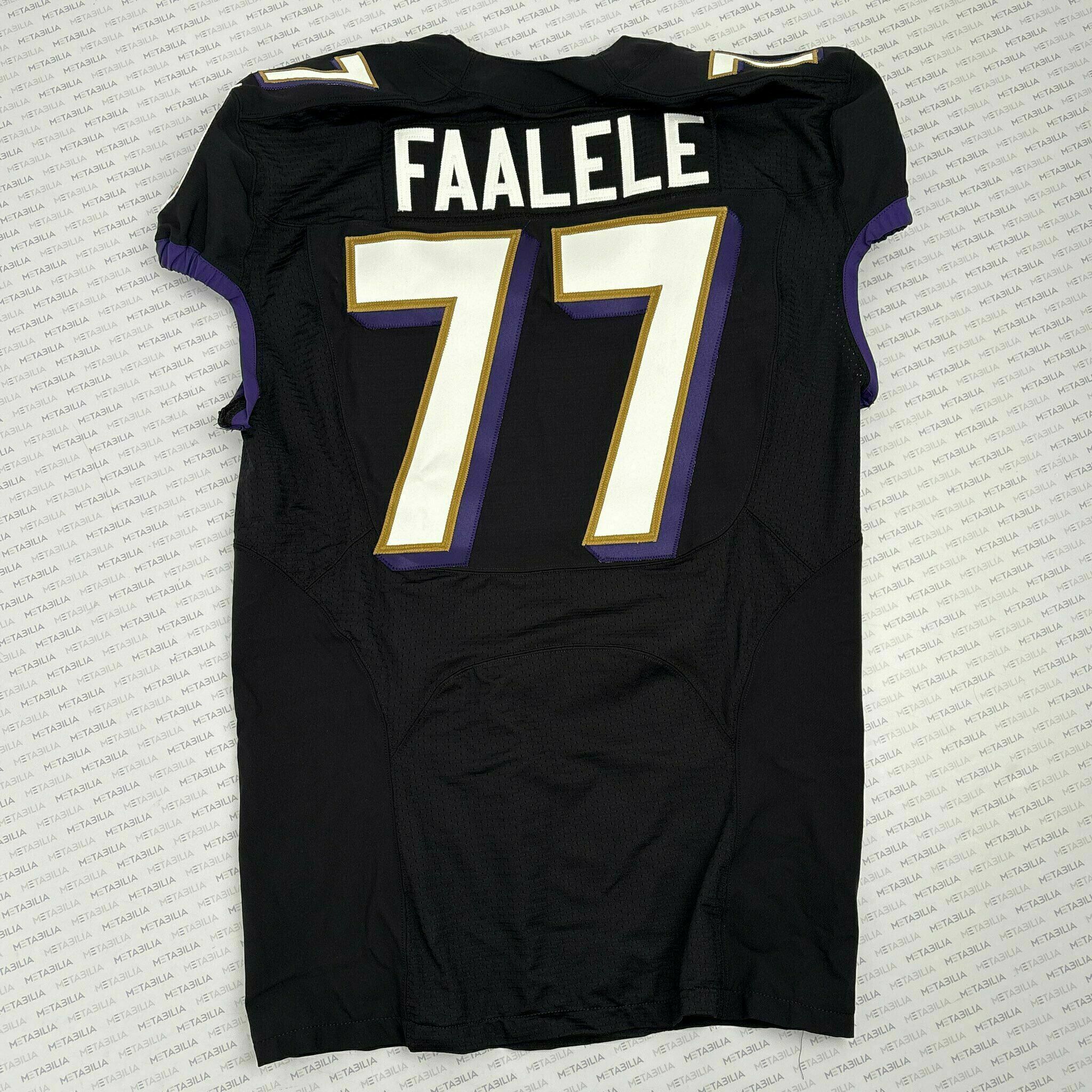 #77 Daniel Faalele Team-Issued Black Jersey