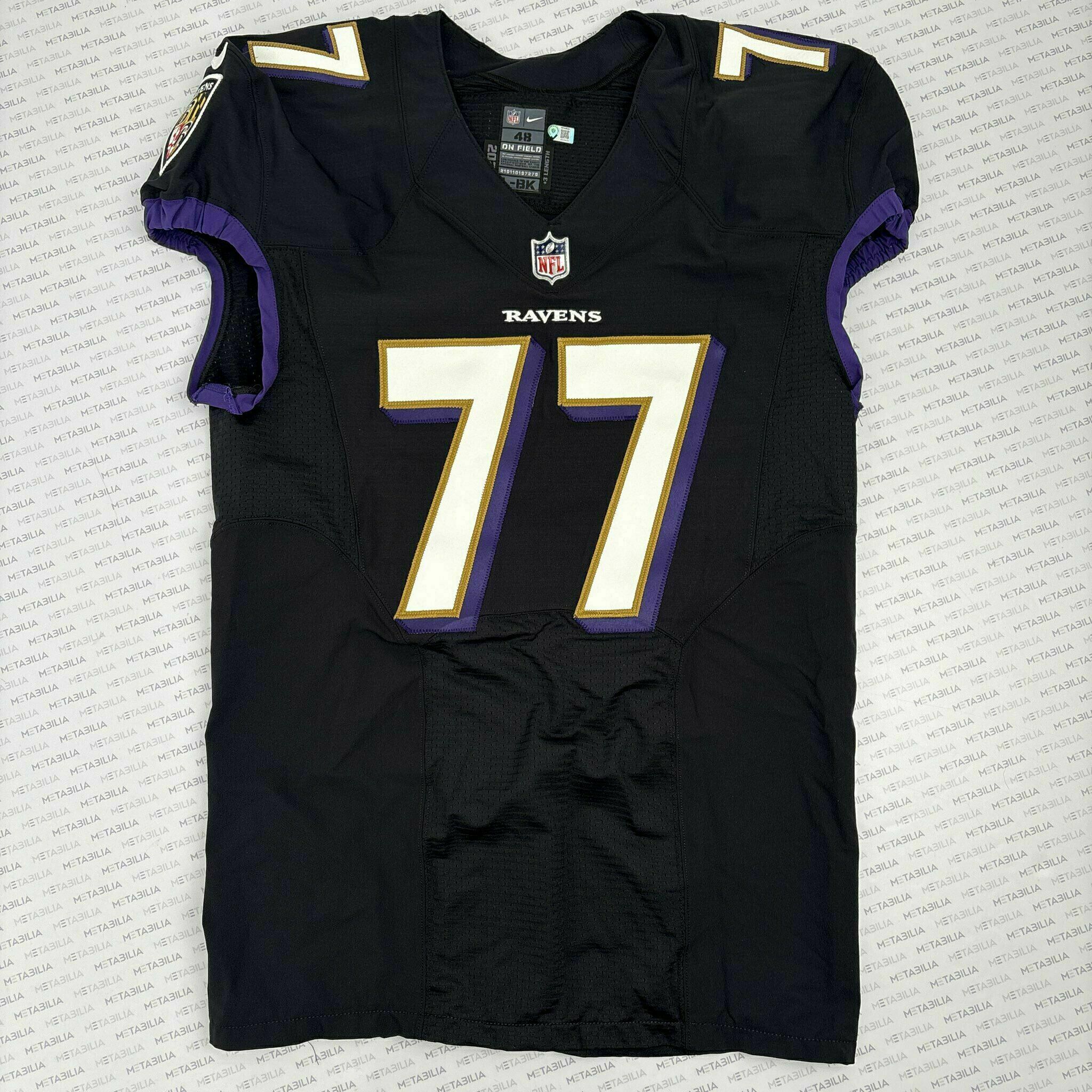 #77 Daniel Faalele Team-Issued Black Jersey