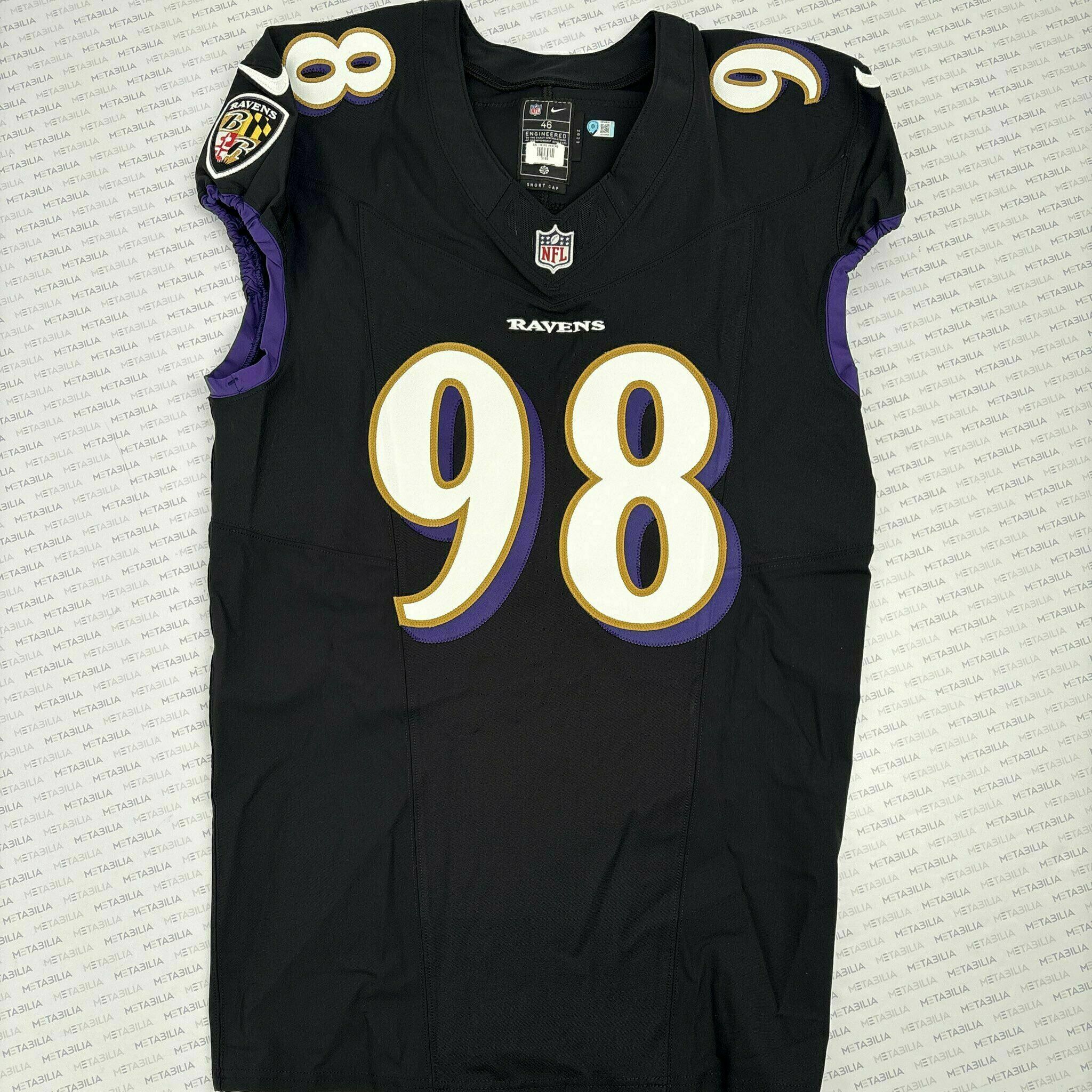 #98 Travis Jones Team-Issued Black Jersey