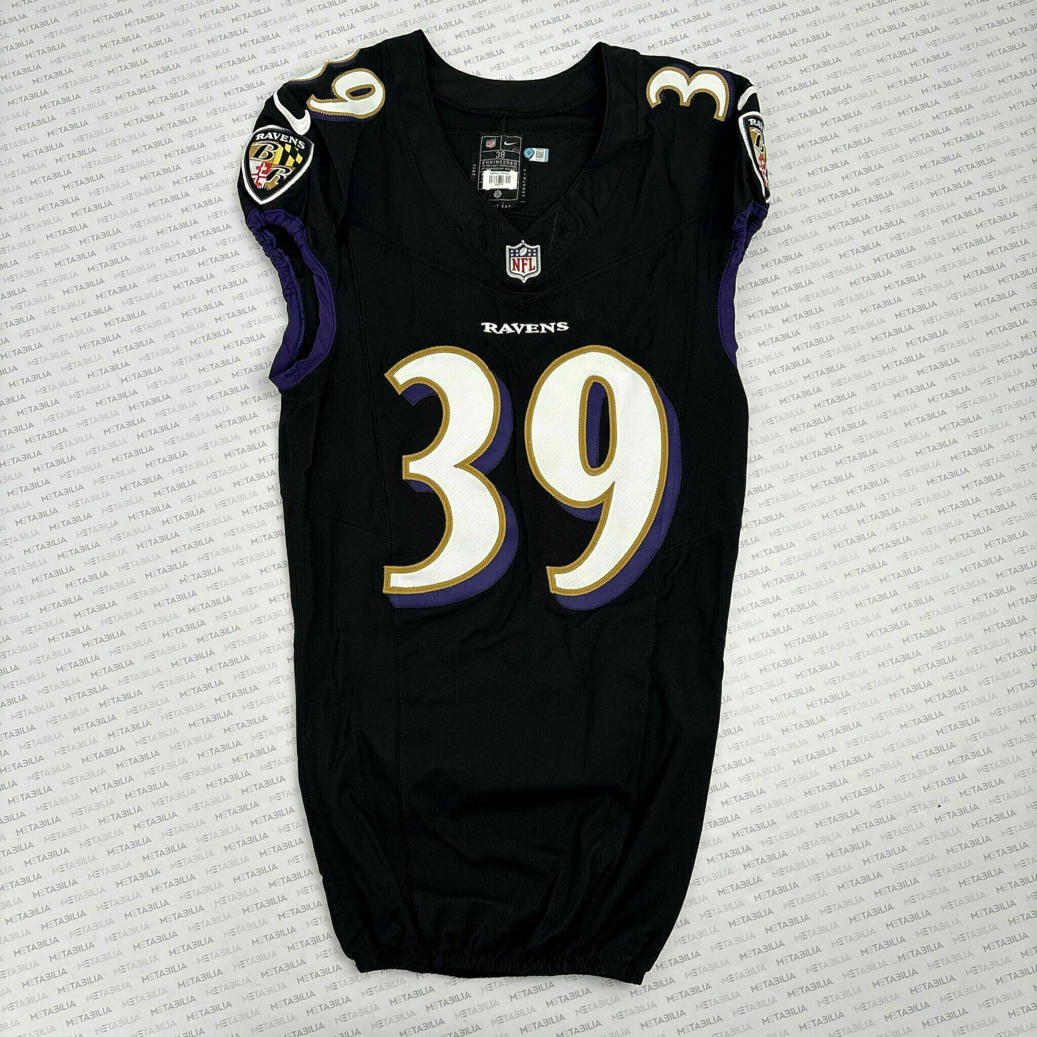 #39 Eddie Jackson Team-Issued Black Jersey