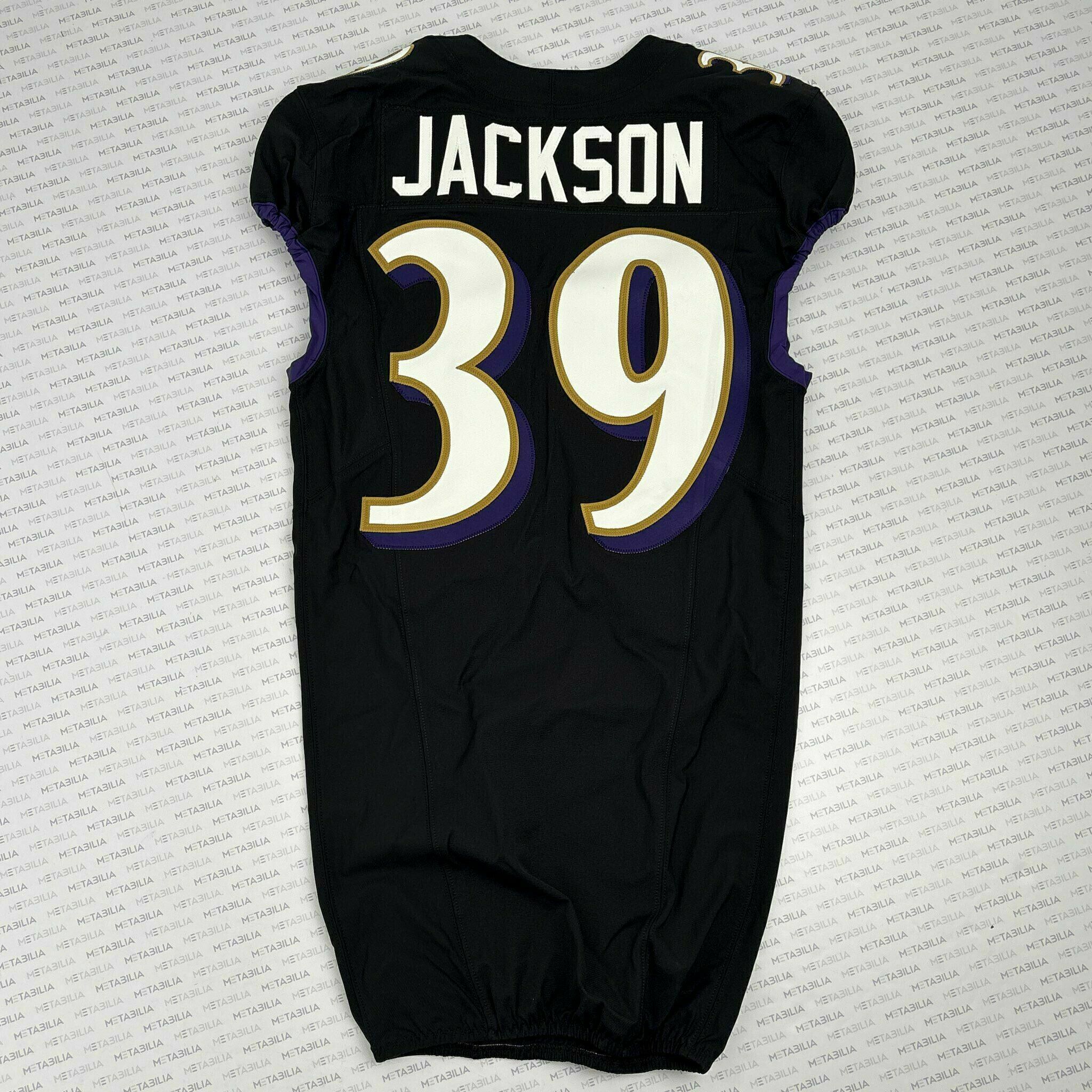 #39 Eddie Jackson Team-Issued Black Jersey