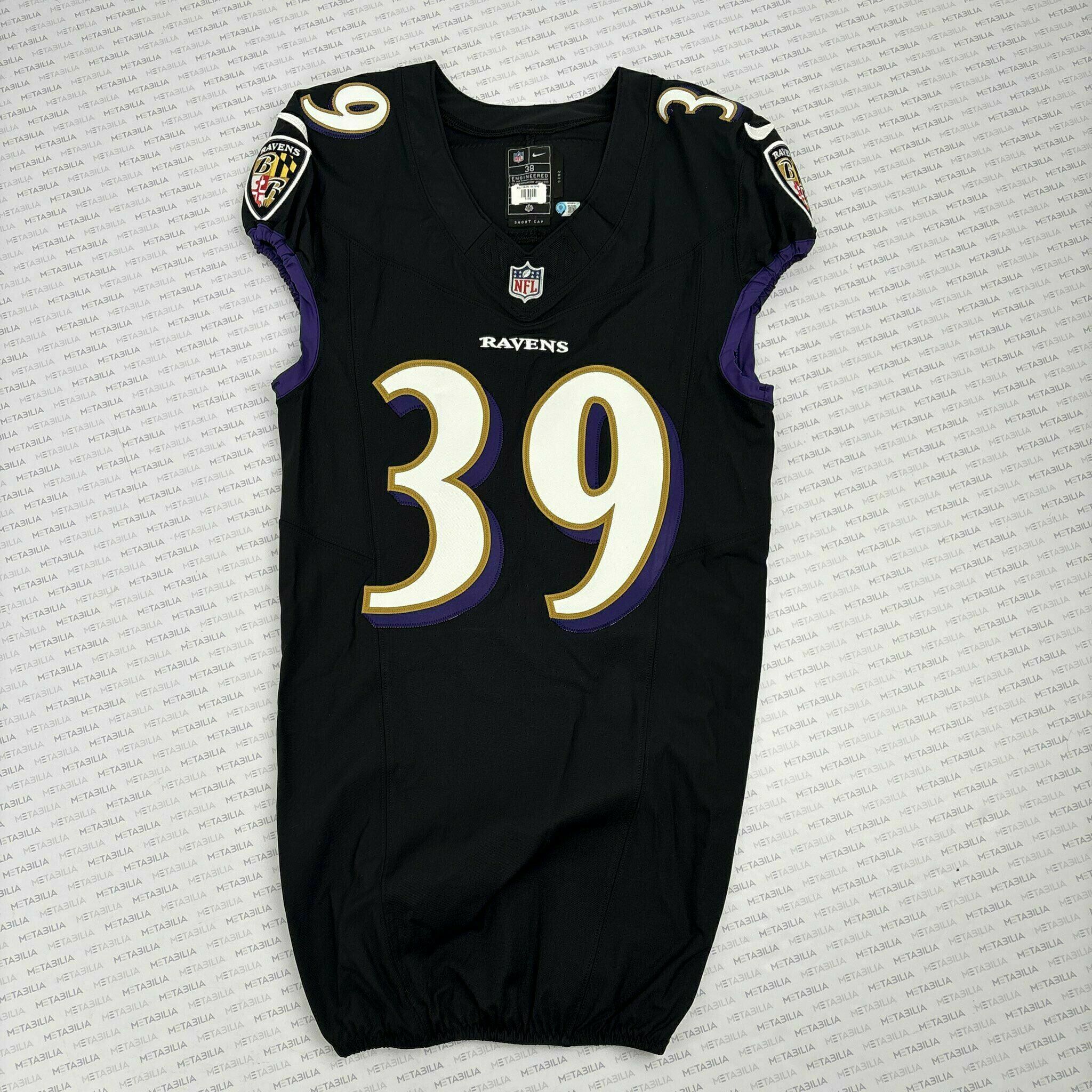 #39 Eddie Jackson Team-Issued Black Jersey