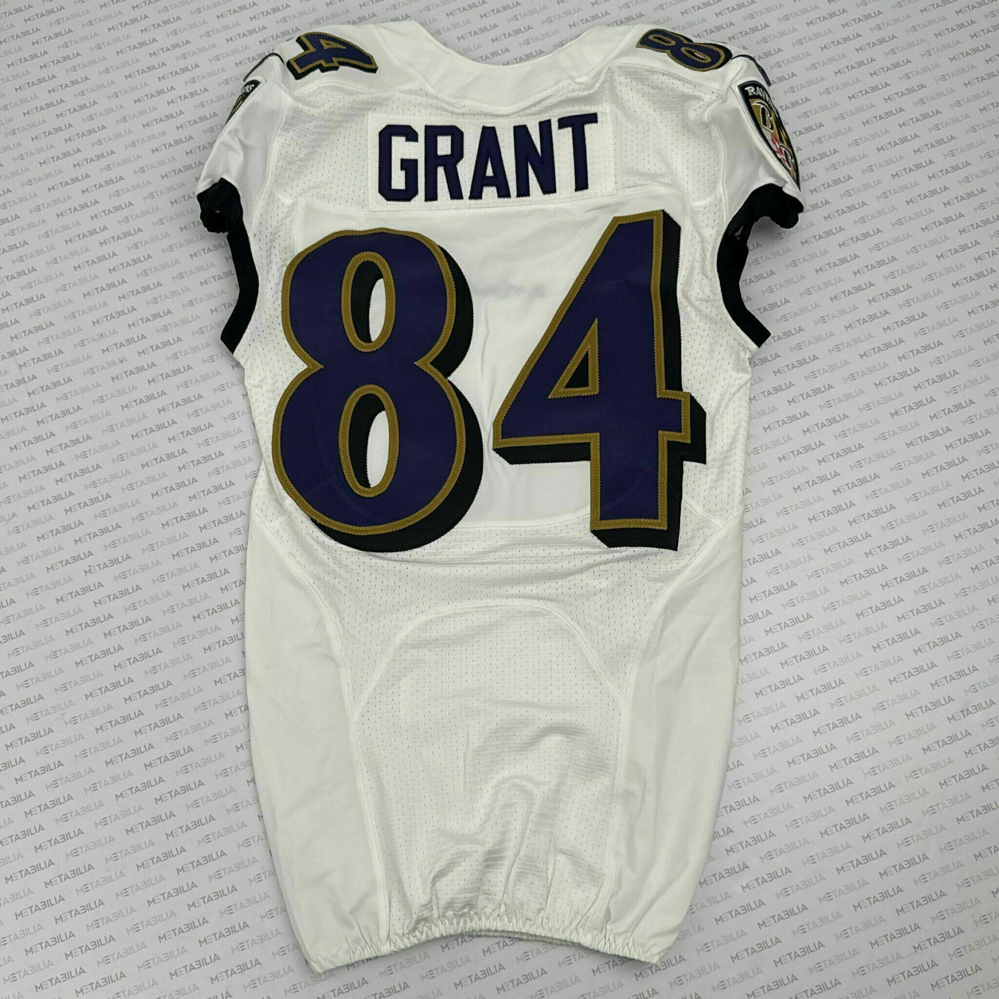 #84 Janarion Grant Team-Issued White Jersey