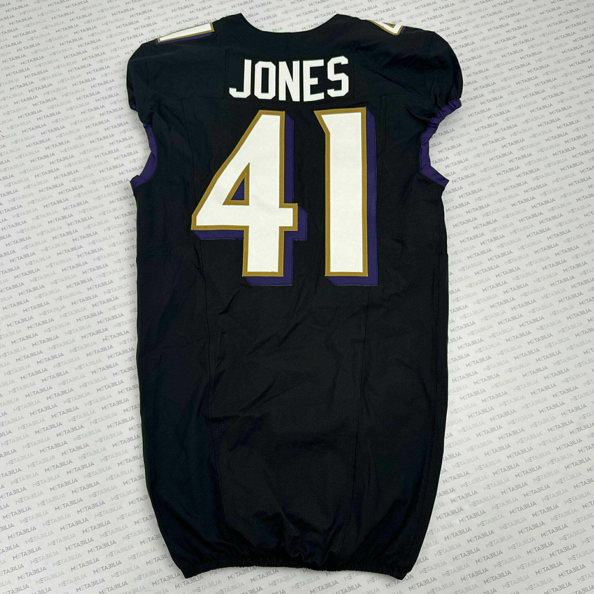 #41 Dre'Mont Jones Team-Issued Black Jersey - #1