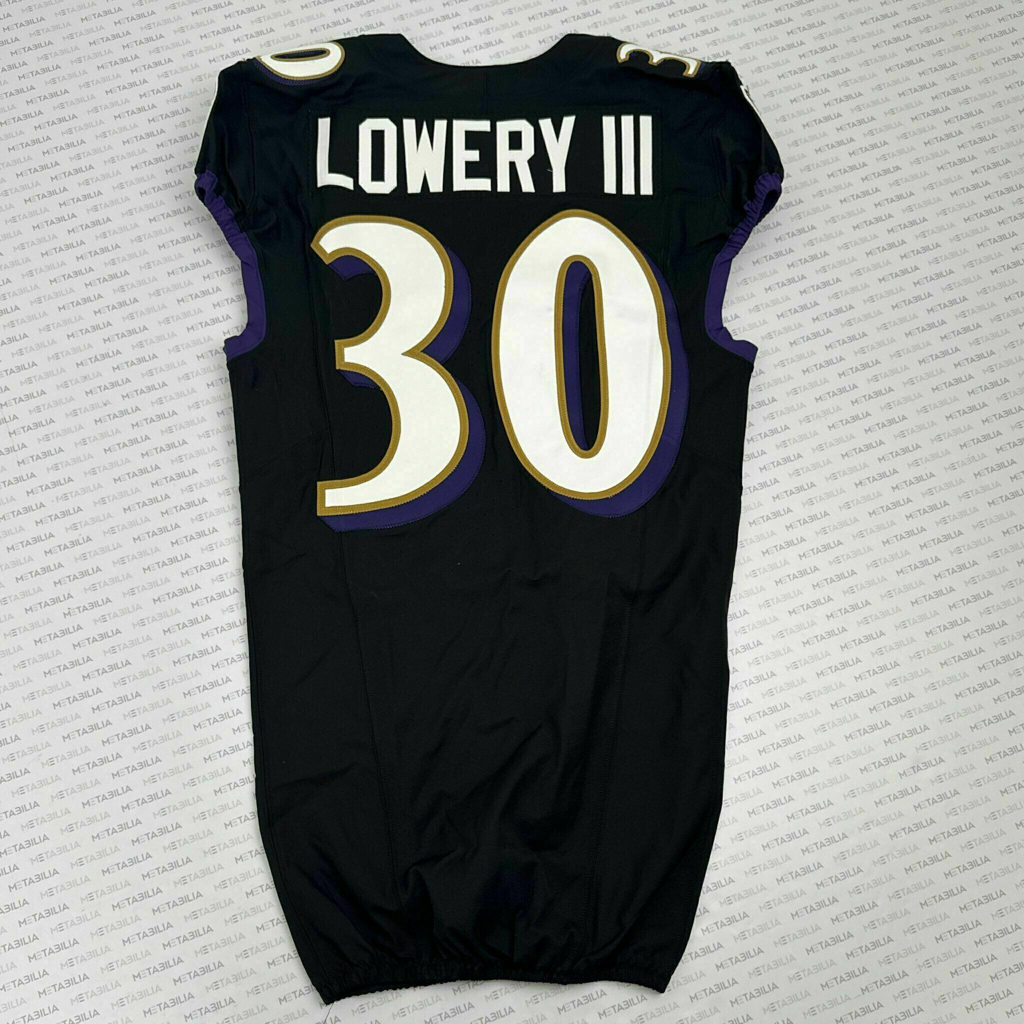 #30 Reuben Lowry III Team-Issued Black Jersey
