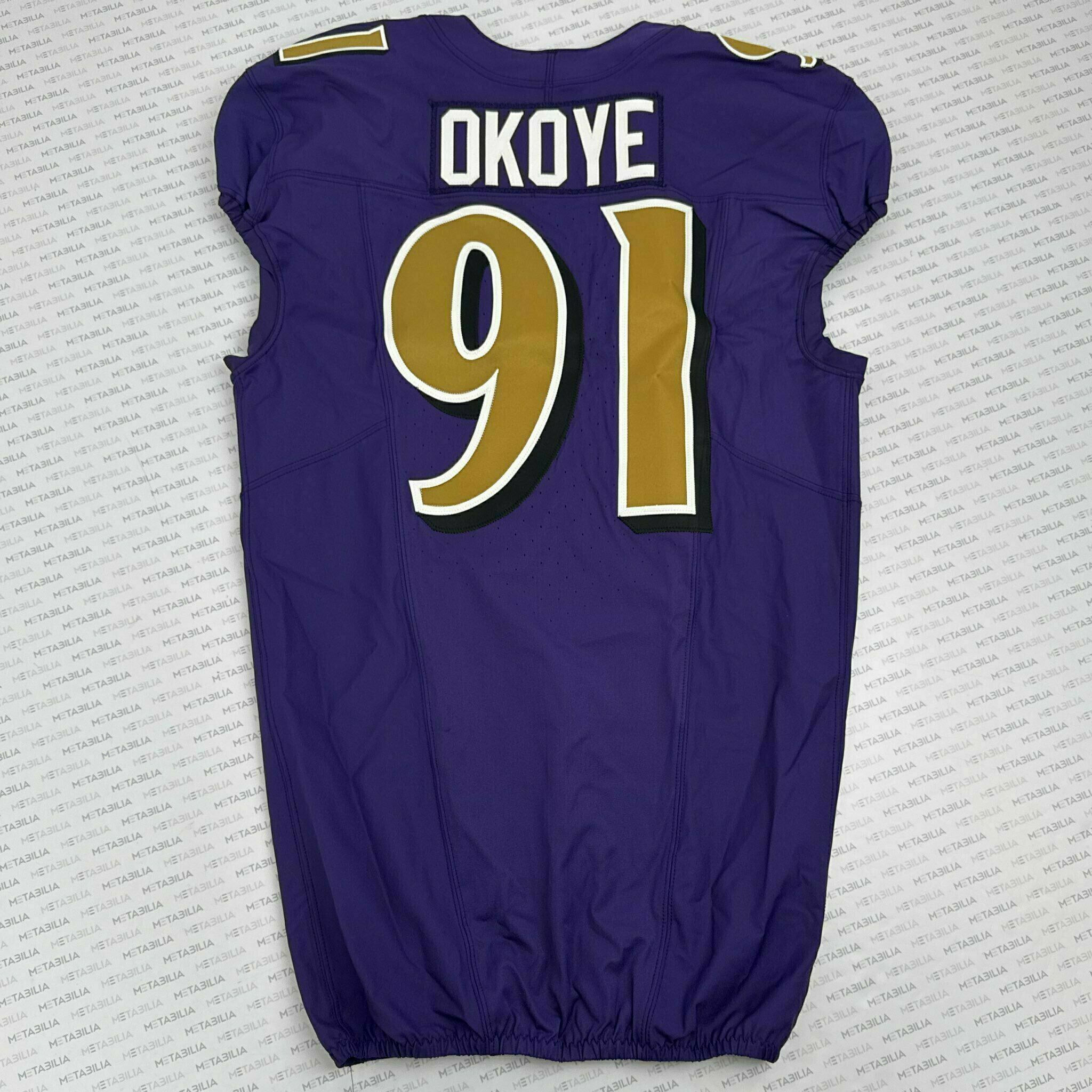 #91 CJ Okoye Team-Issued Purple Jersey