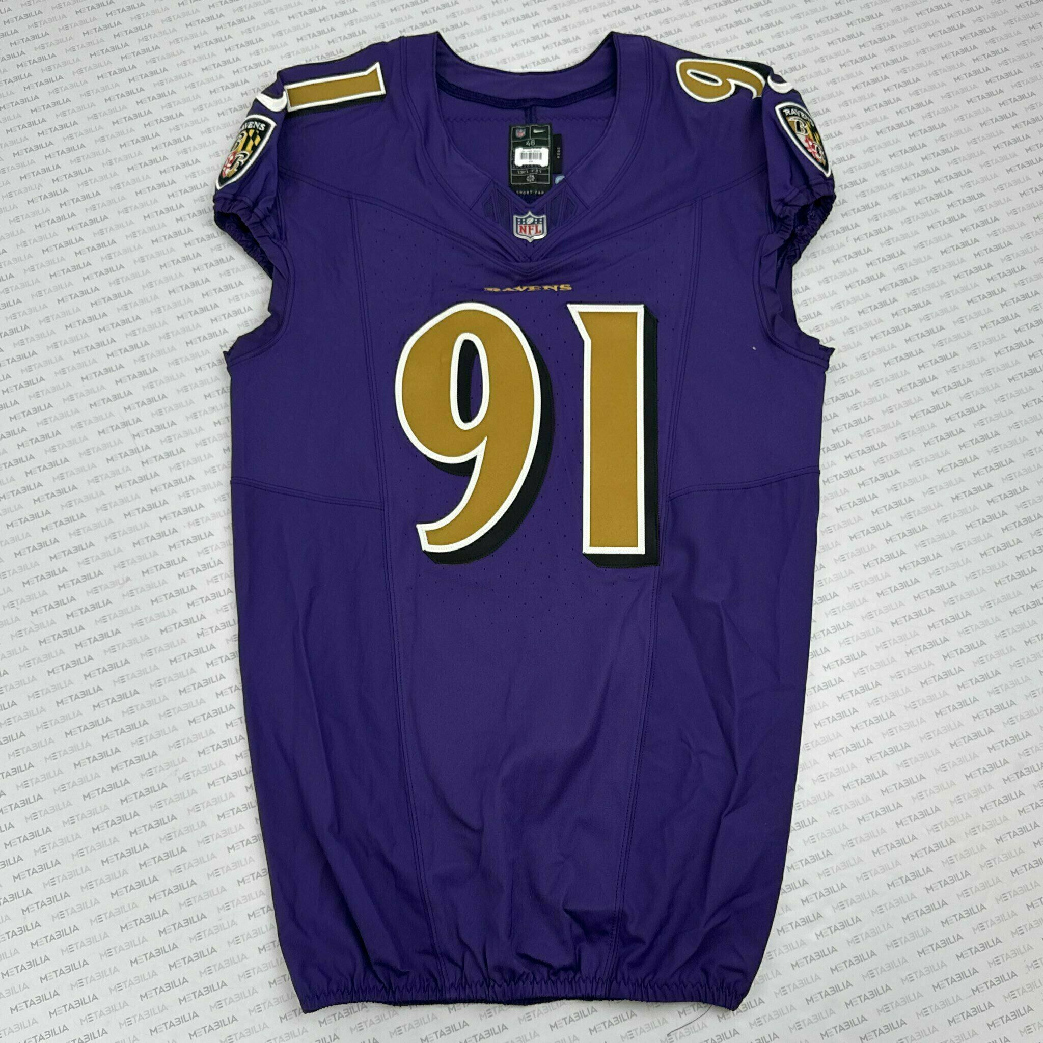 #91 CJ Okoye Team-Issued Purple Jersey