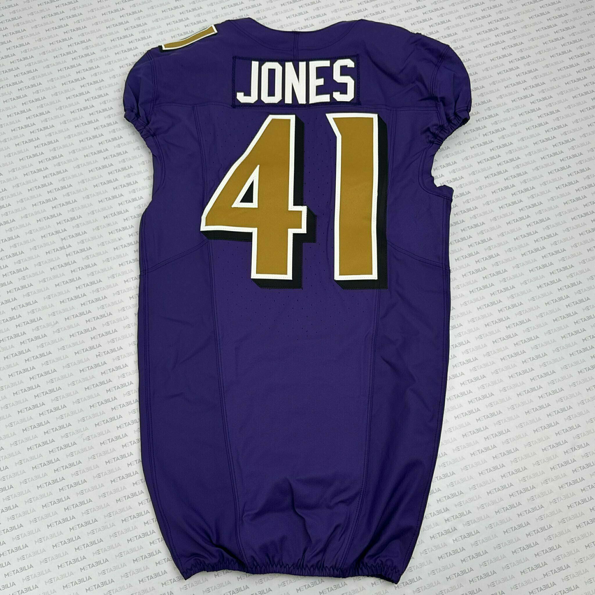 #41 Dre'Mont Jones Team-Issued Purple Jersey