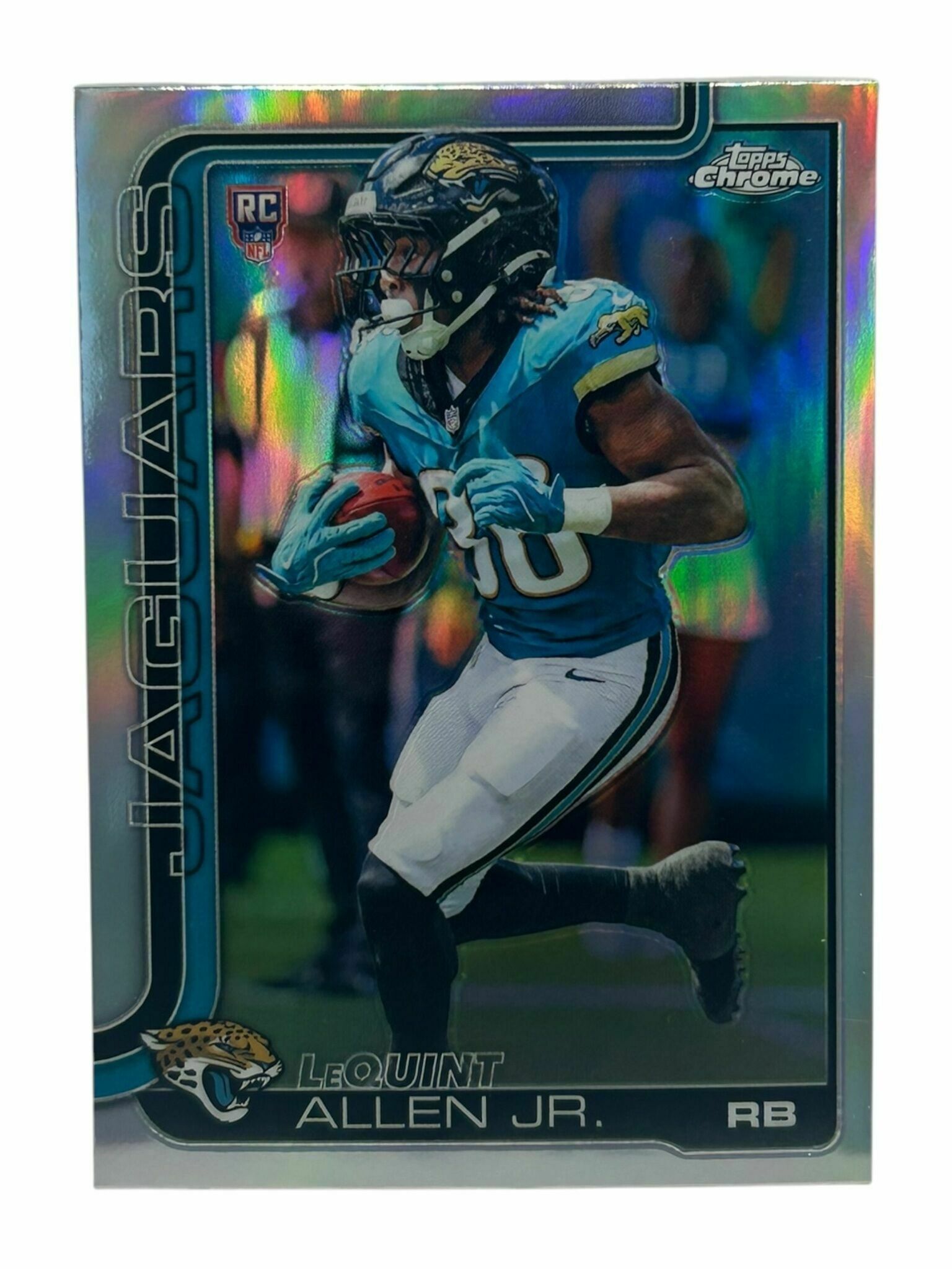 LeQuint Allen Jr. 2025 Topps Chrome Football Silver Holo Rookie Trading Card
