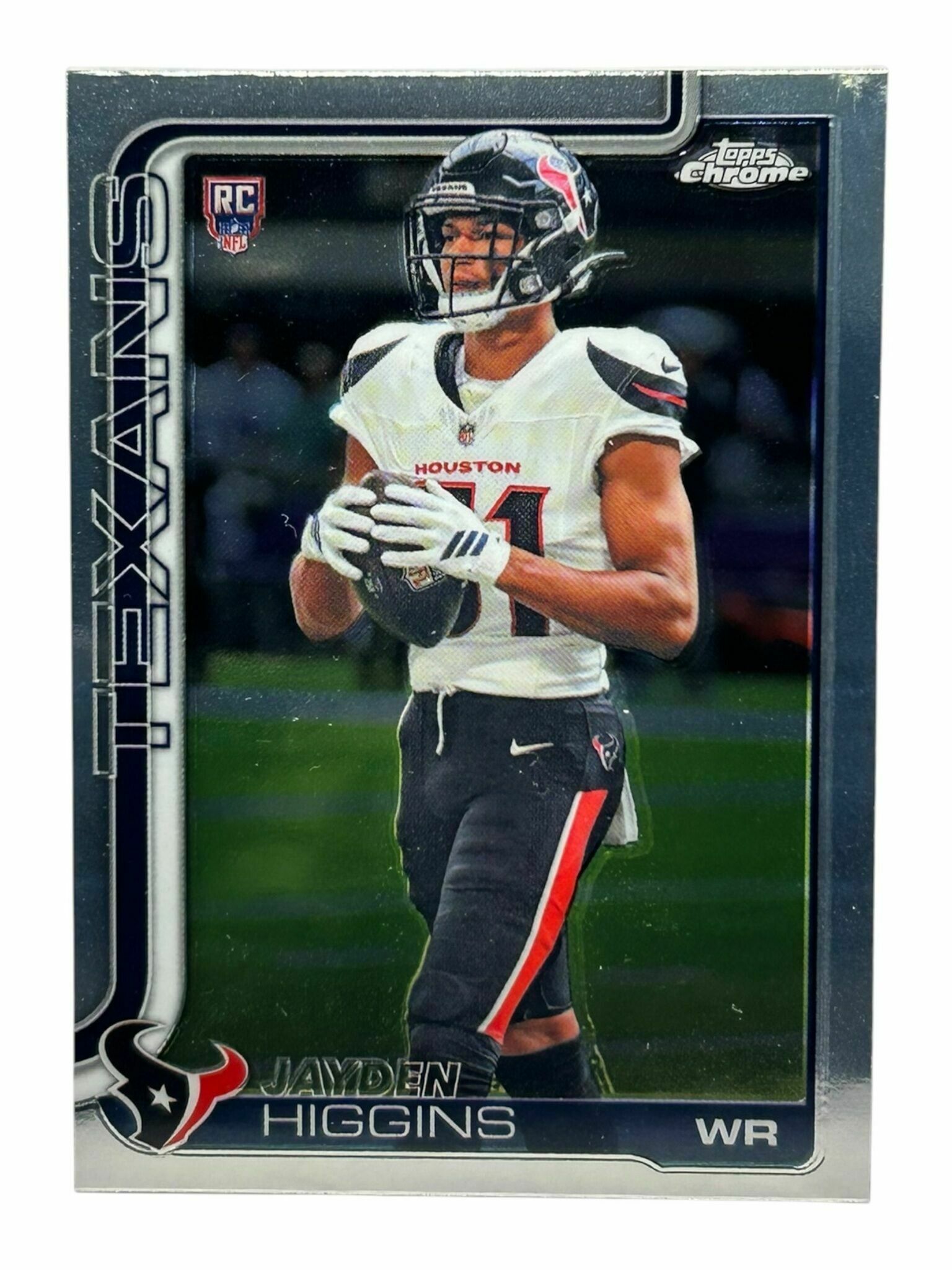 Jayden Higgins 2025 Topps Chrome Football Rookie Trading Card