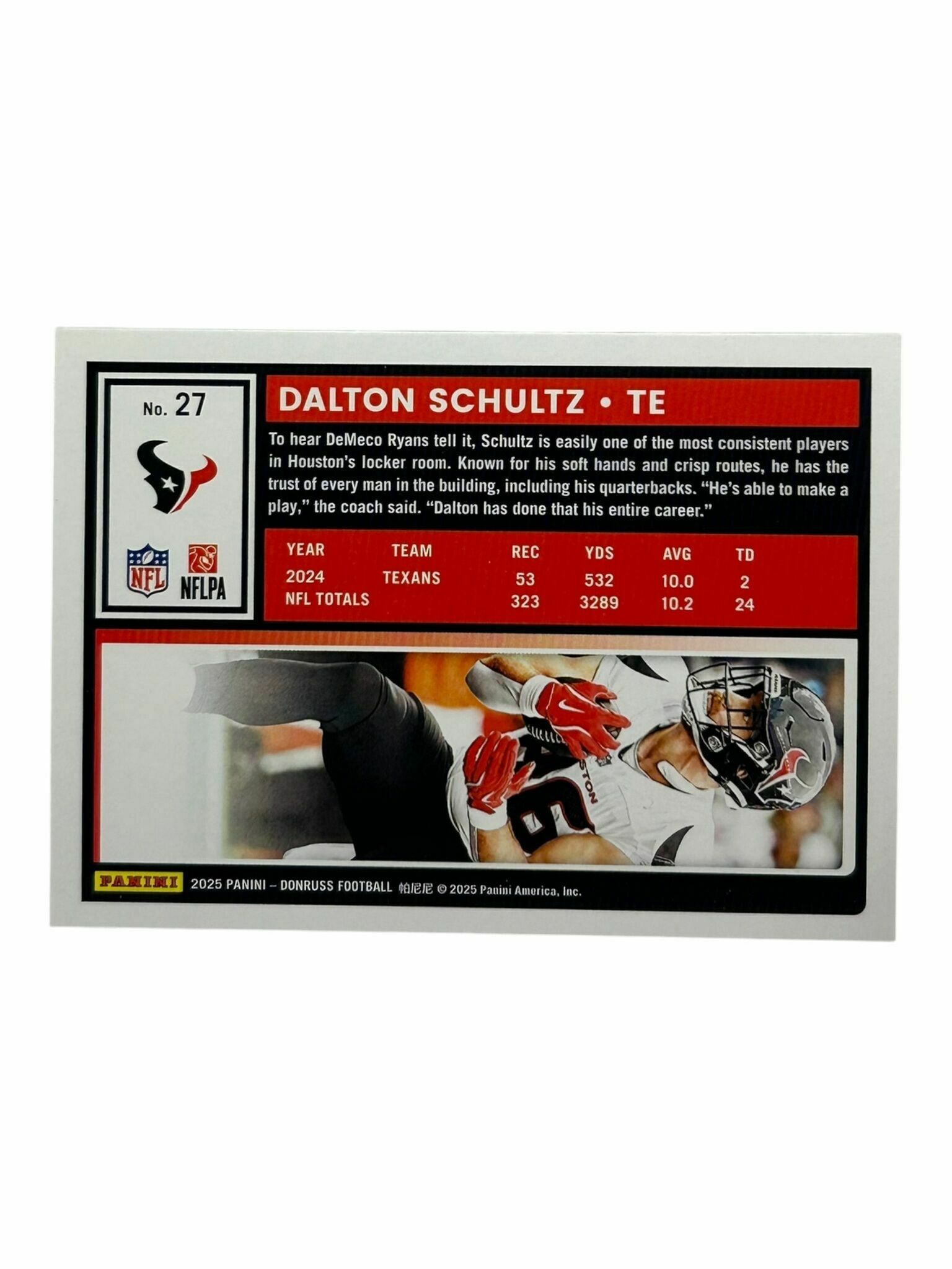Dalton Schultz 2025 Panini Donruss Football Trading Card