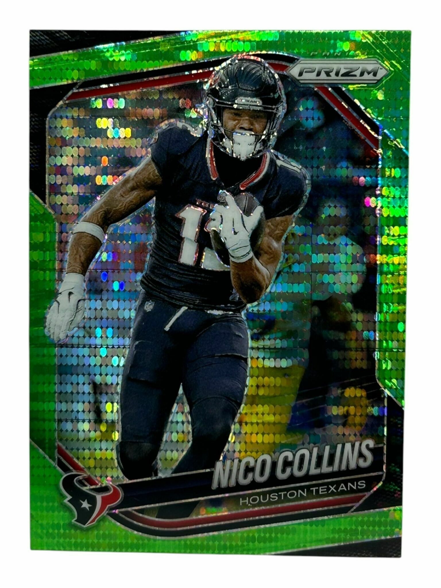 Nico Collins 2025 Panini Prizm Football Neon Green Pulsar Trading Card