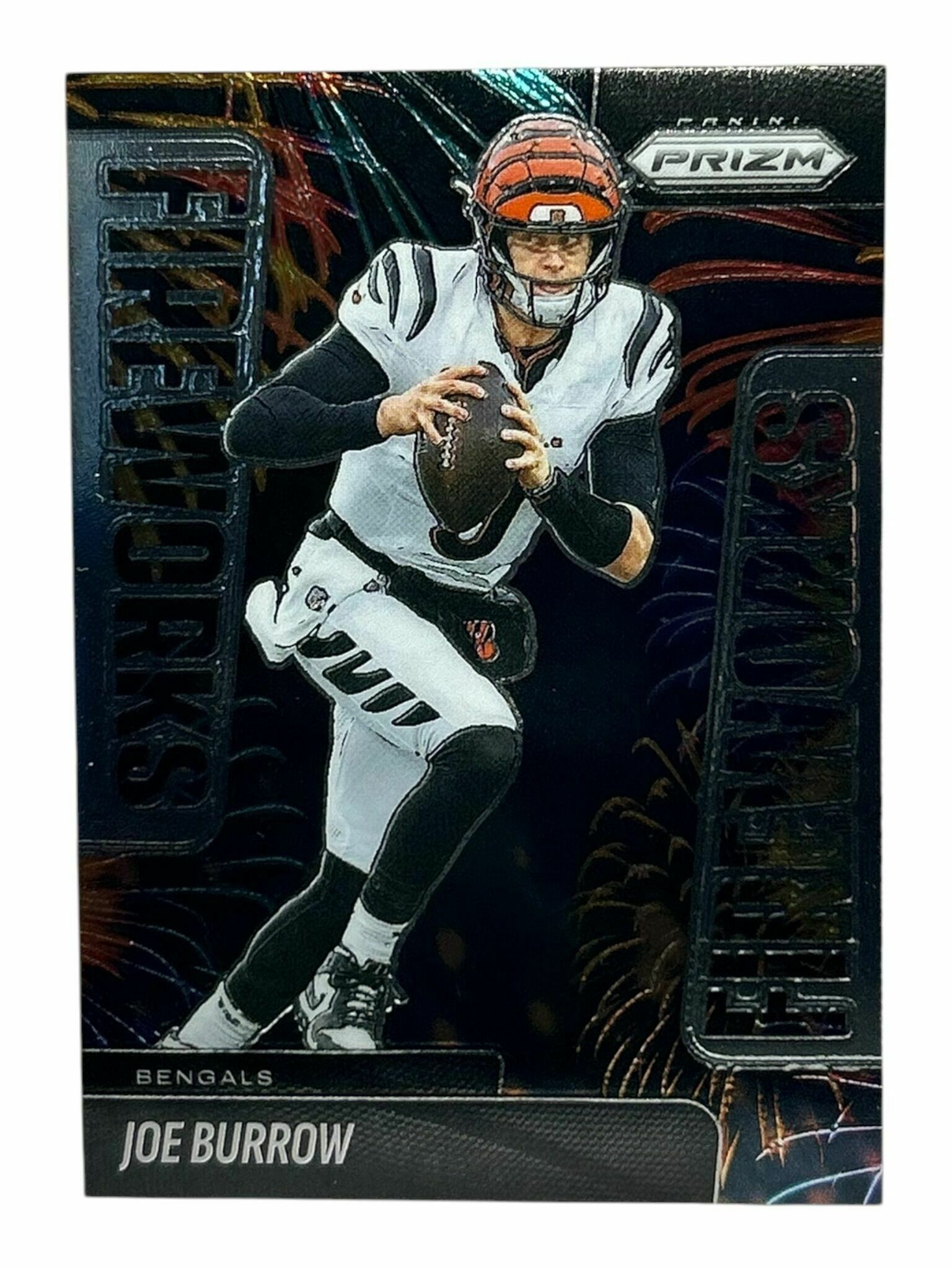Joe Burrow 2025 Panini Prizm Football Fireworks Trading Card