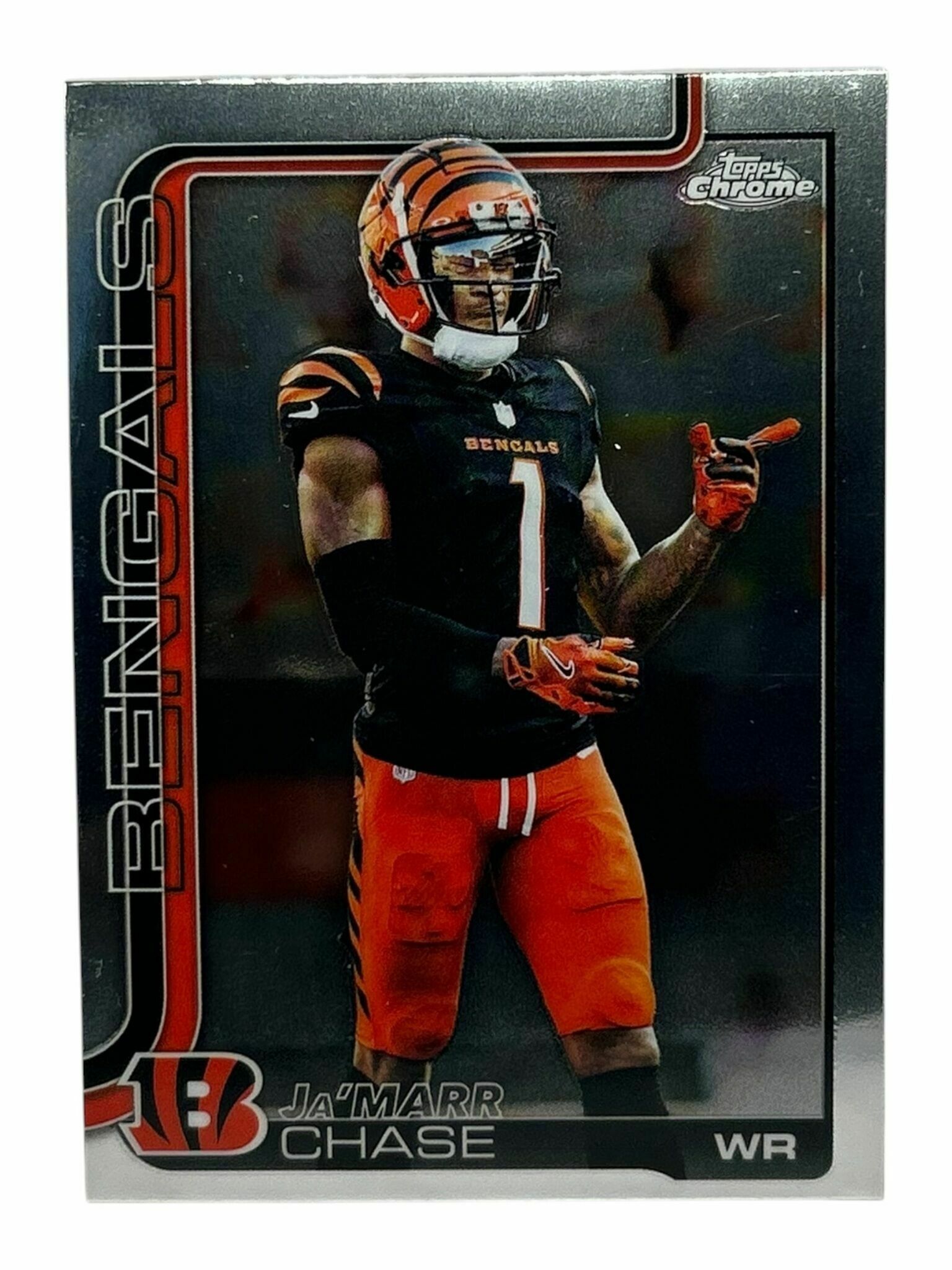 Ja'Marr Chase 2025 Topps Chrome Football Trading Card