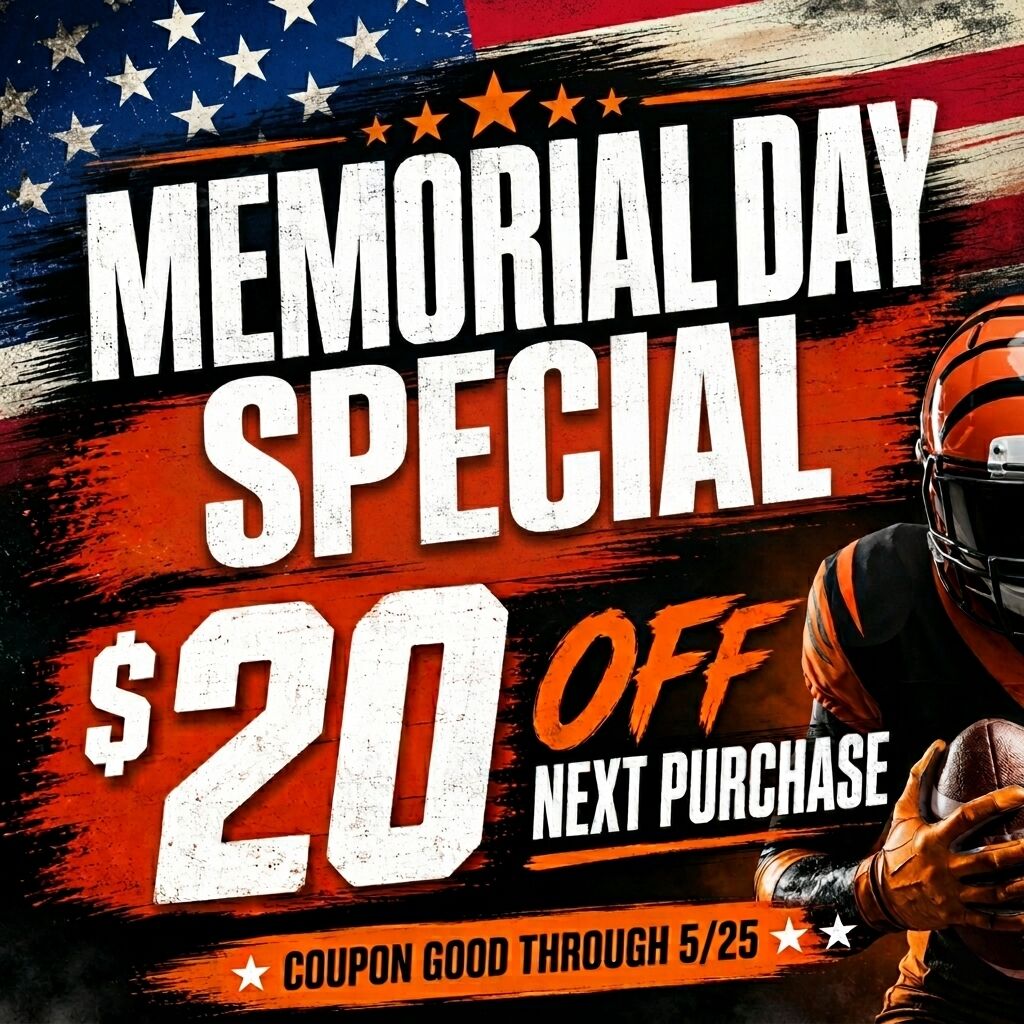 Memorial Day Coupon - $20 OFF NEXT PURCHASE