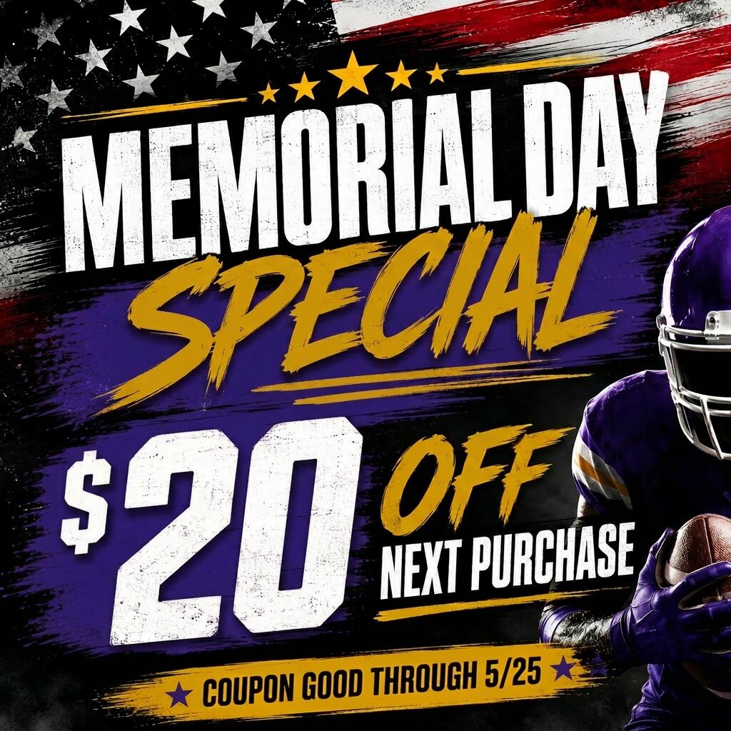 Memorial Day Coupon - $20 OFF NEXT PURCHASE