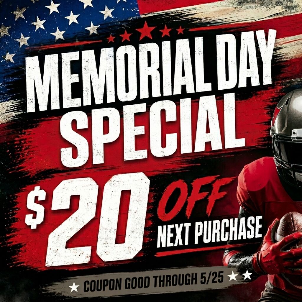 Memorial Day Coupon - $20 OFF NEXT PURCHASE