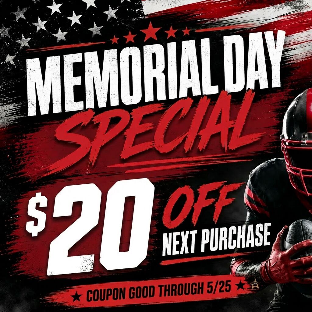 Memorial Day Coupon - $20 OFF NEXT PURCHASE