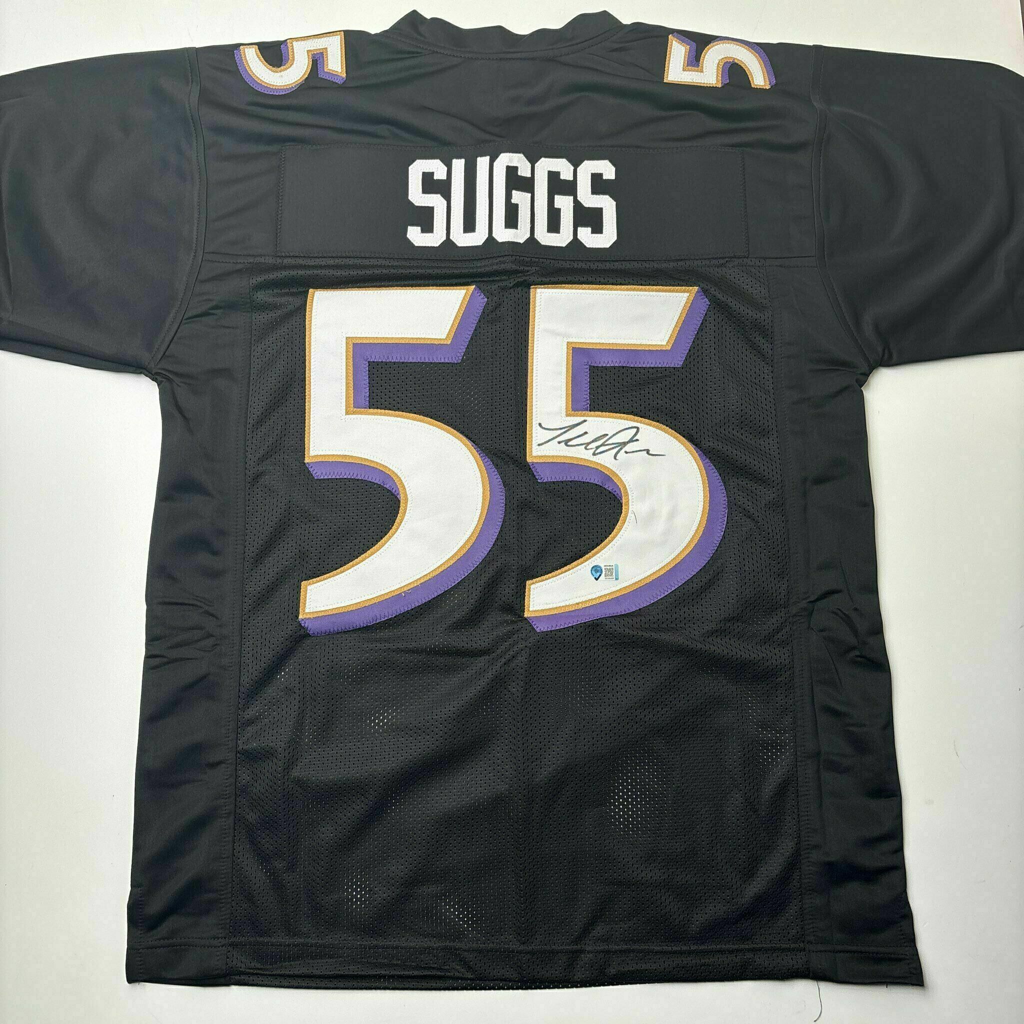 Suggs Signed Black Custom Jersey