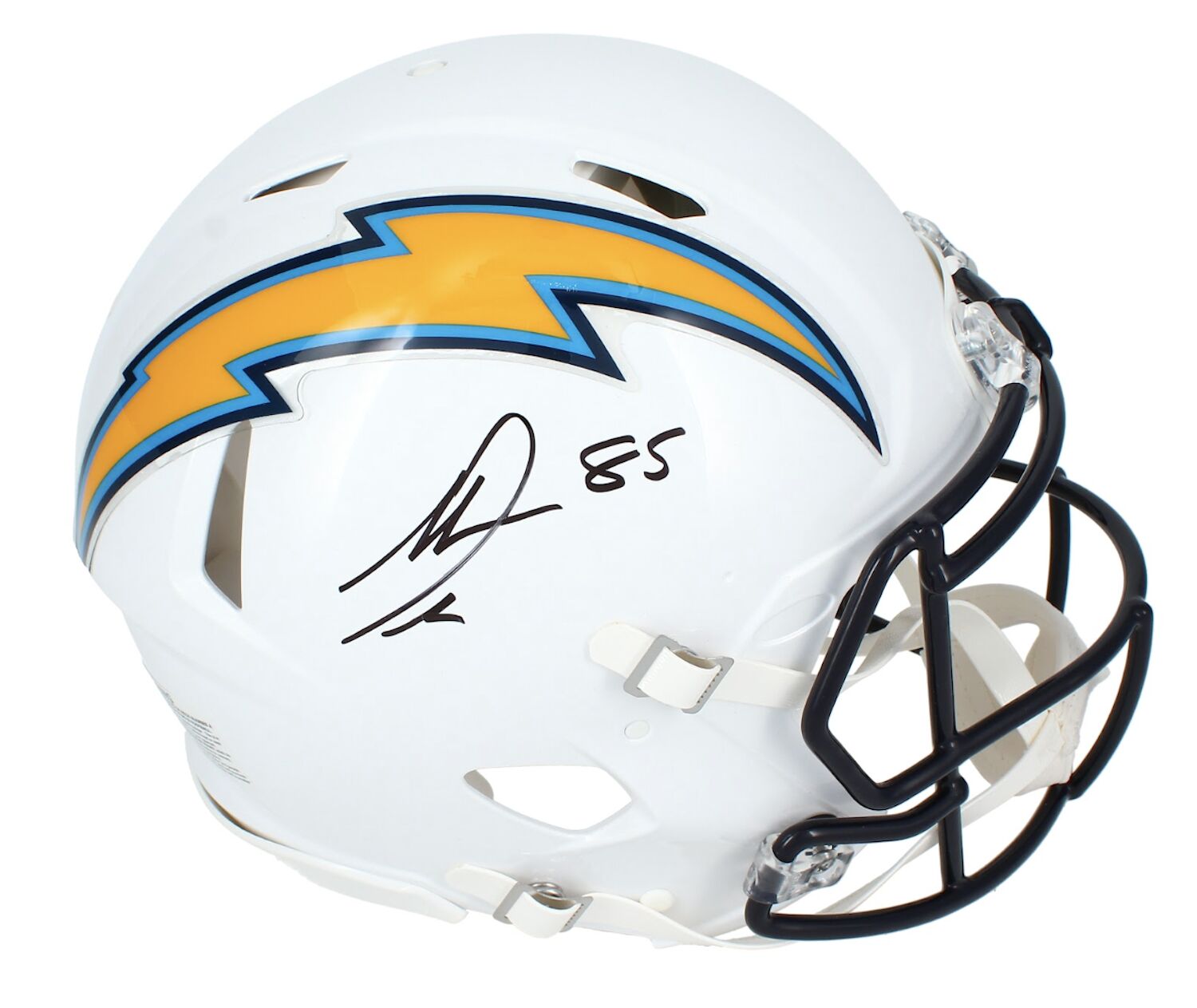 Antonio Gates Autographed Chargers 2007-18 Throwback Speed Authentic Helmet Beckett
