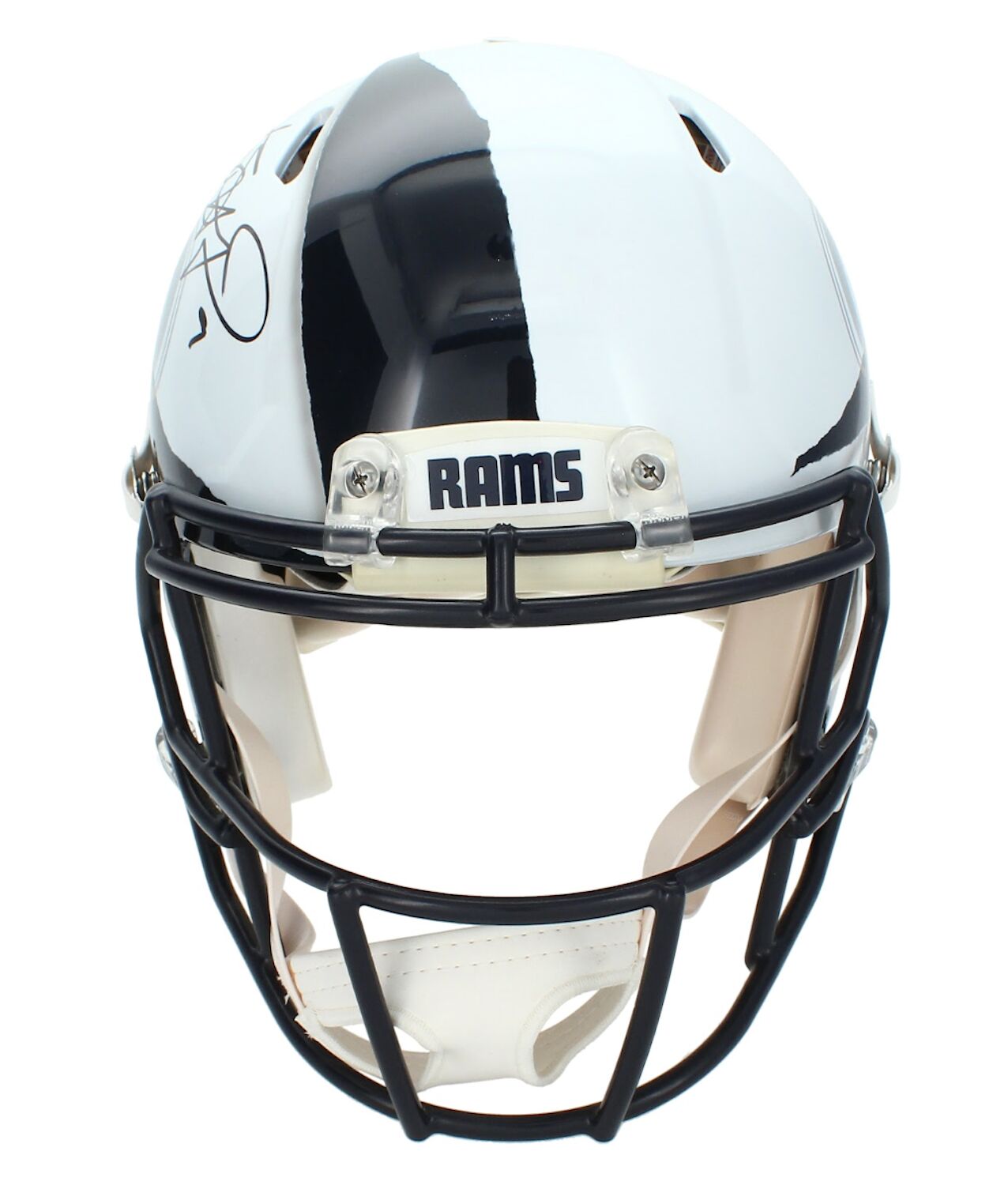 Matthew Stafford Autographed Los Angeles Rams Throwback Custom Painted "Ripped" Speed Authentic Helmet Beckett