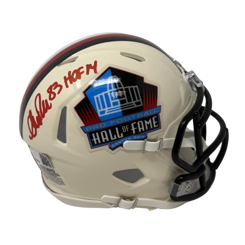 Andre Reed Signed Hall of Fame Retro Speed Mini Helmet with "HOF 14"