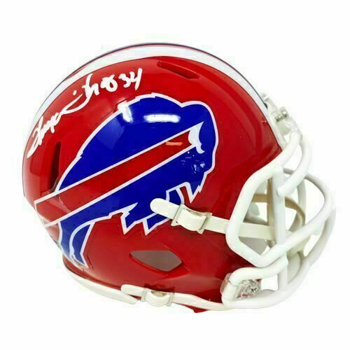 Thurman Thomas Signed Buffalo Bills Red Throwback Speed Mini Helmet