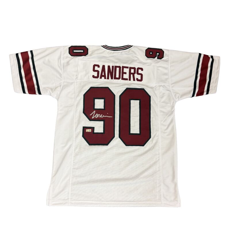 TJ Sanders Signed Pro-Style White College Football Jersey