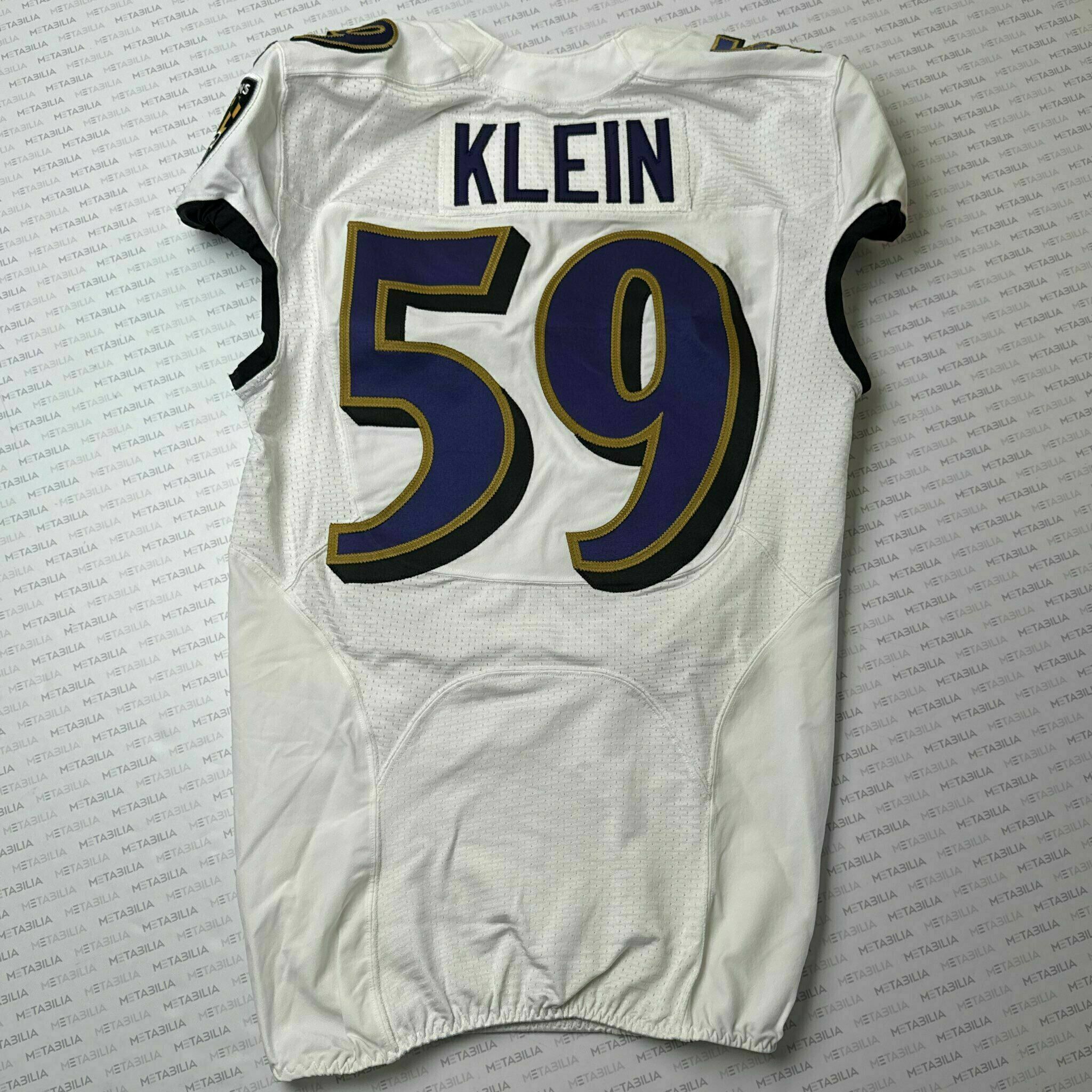 #59 A.J. Klein Team-Issued White Jersey