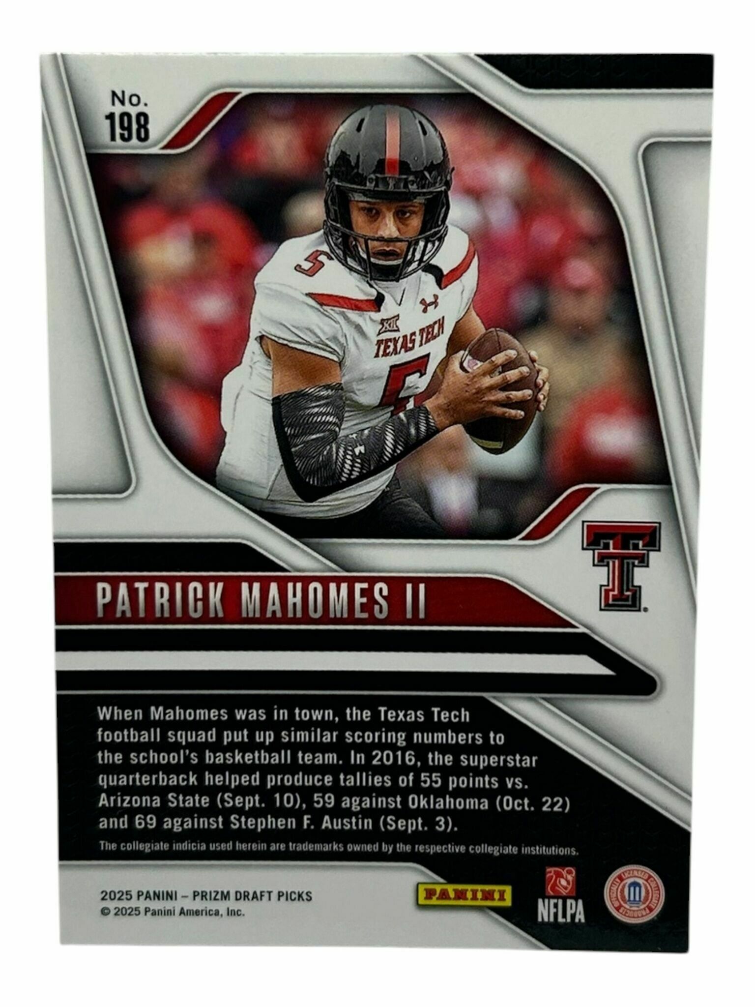 Patrick Mahomes 2025 Panini Prizm Draft Picks Football Trading Card