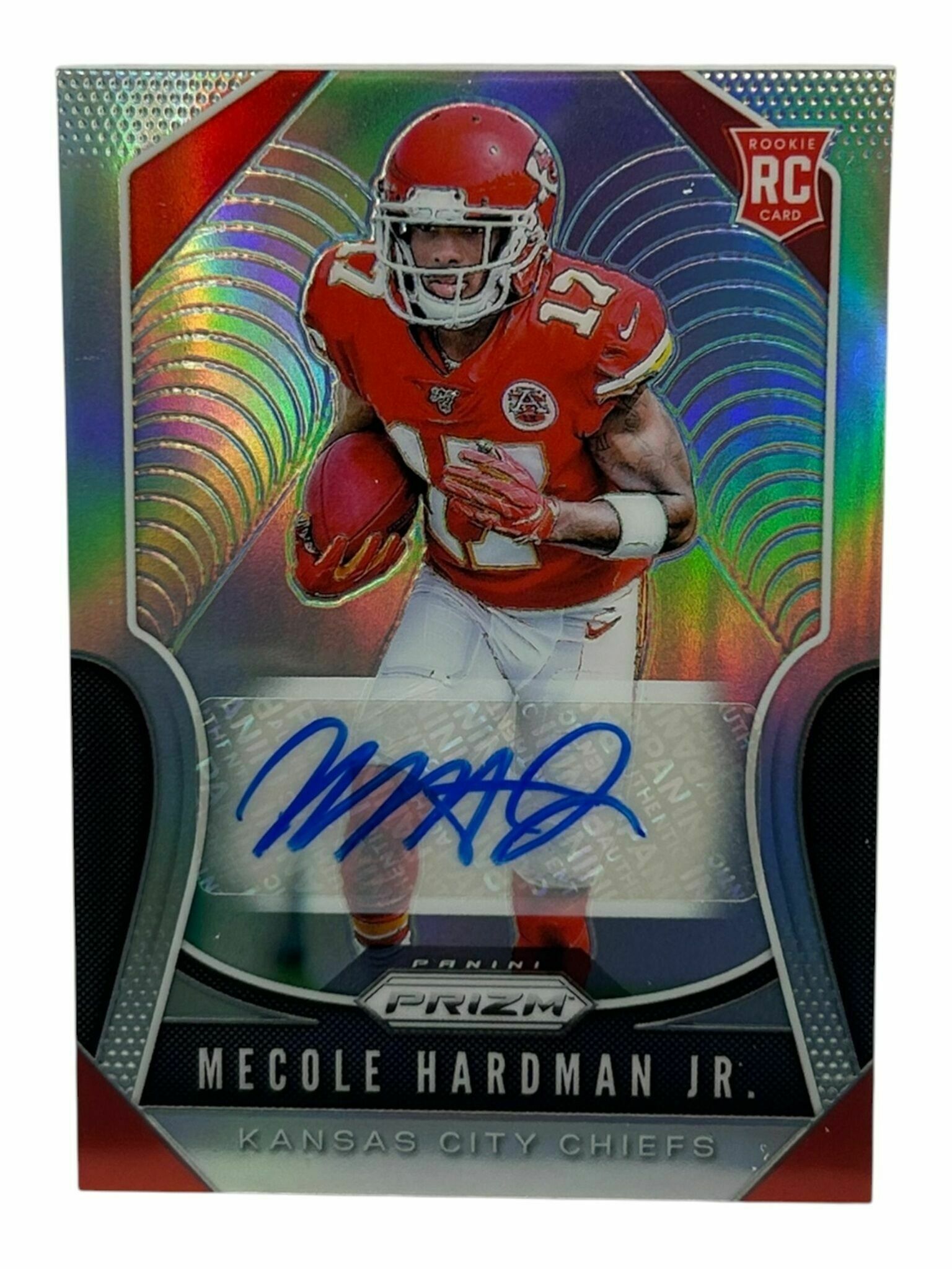 Mecole Hardman Jr. 2019 Panini Prizm Football Silver Prizm Autograph Rookie Trading Card