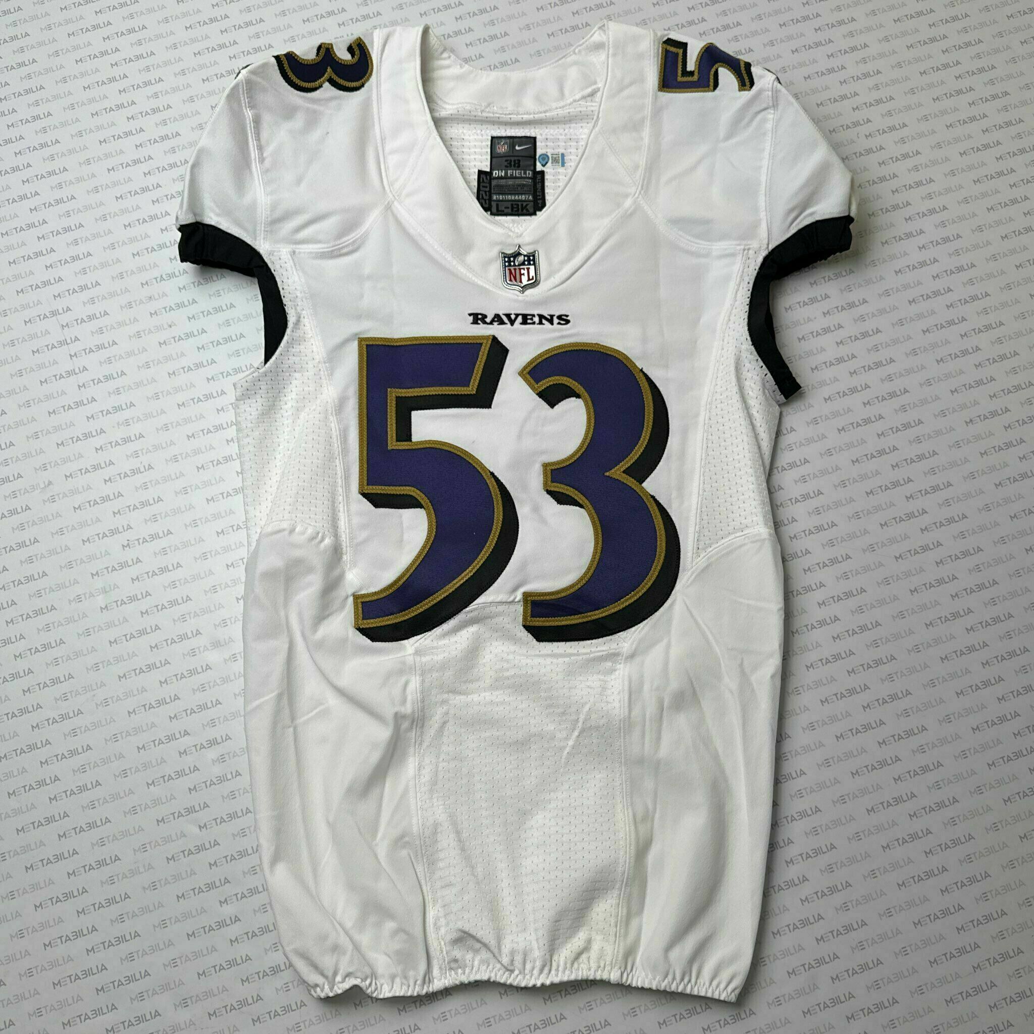#53 Del'Shawn Phillips Team-Issued White Jersey