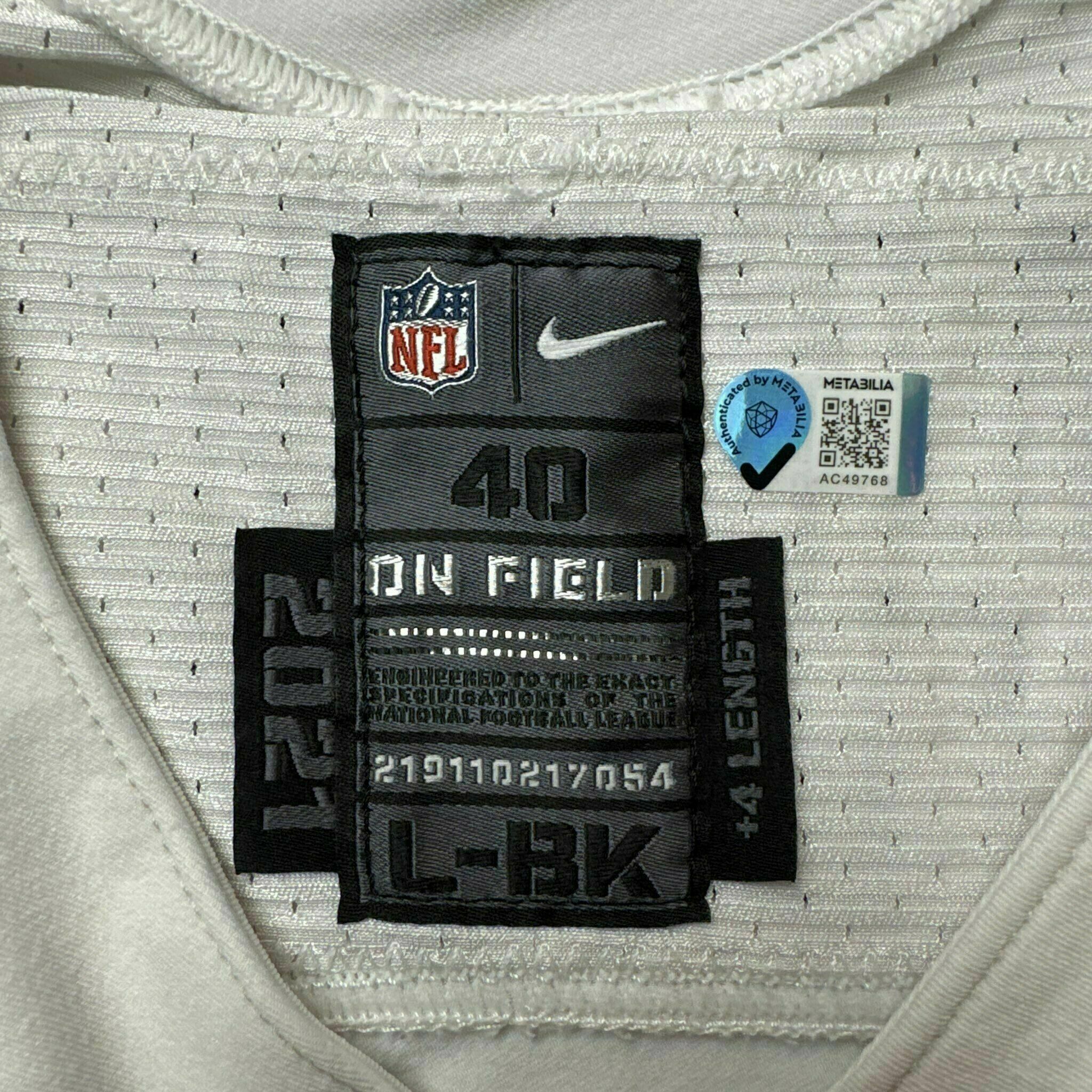 #96 Broderick Washington Team-Issued White Jersey