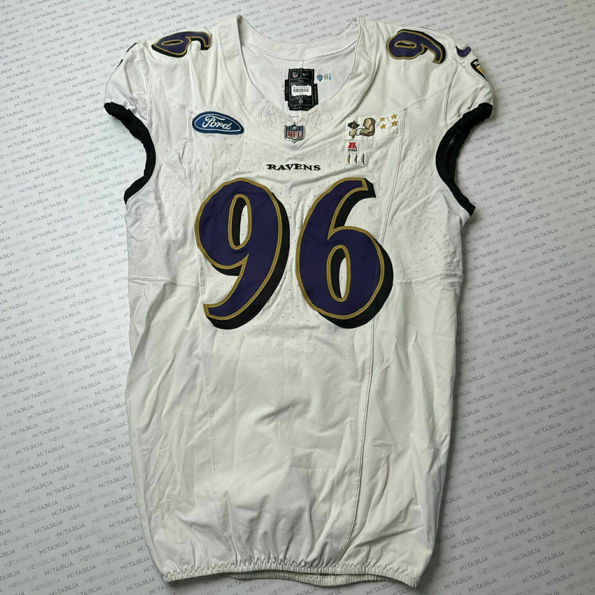 #96 Broderick Washington Team-Issued White Jersey