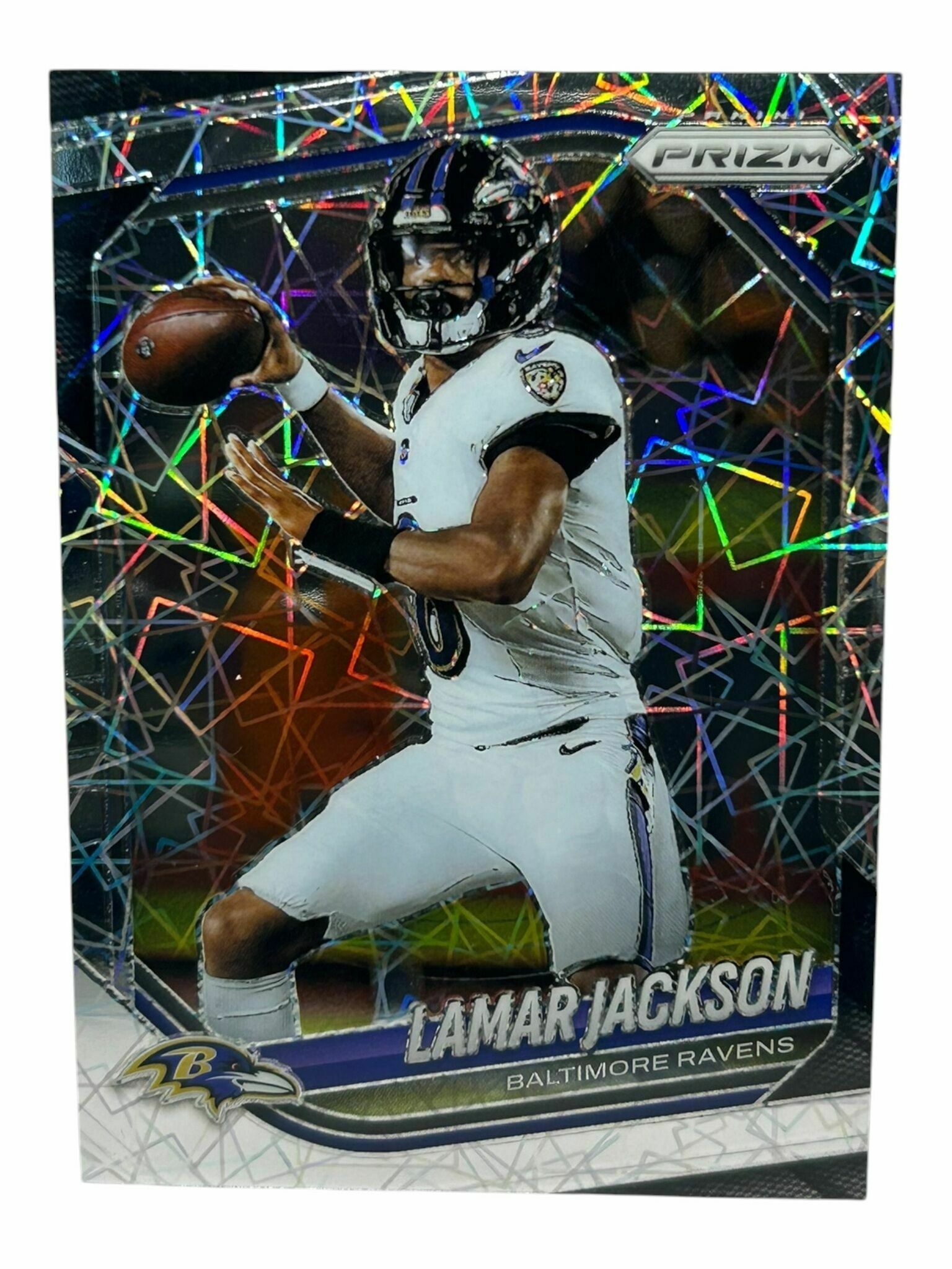 Lamar Jackson 2025 Panini Prizm Football Velocity Lazer Prizm Trading Card