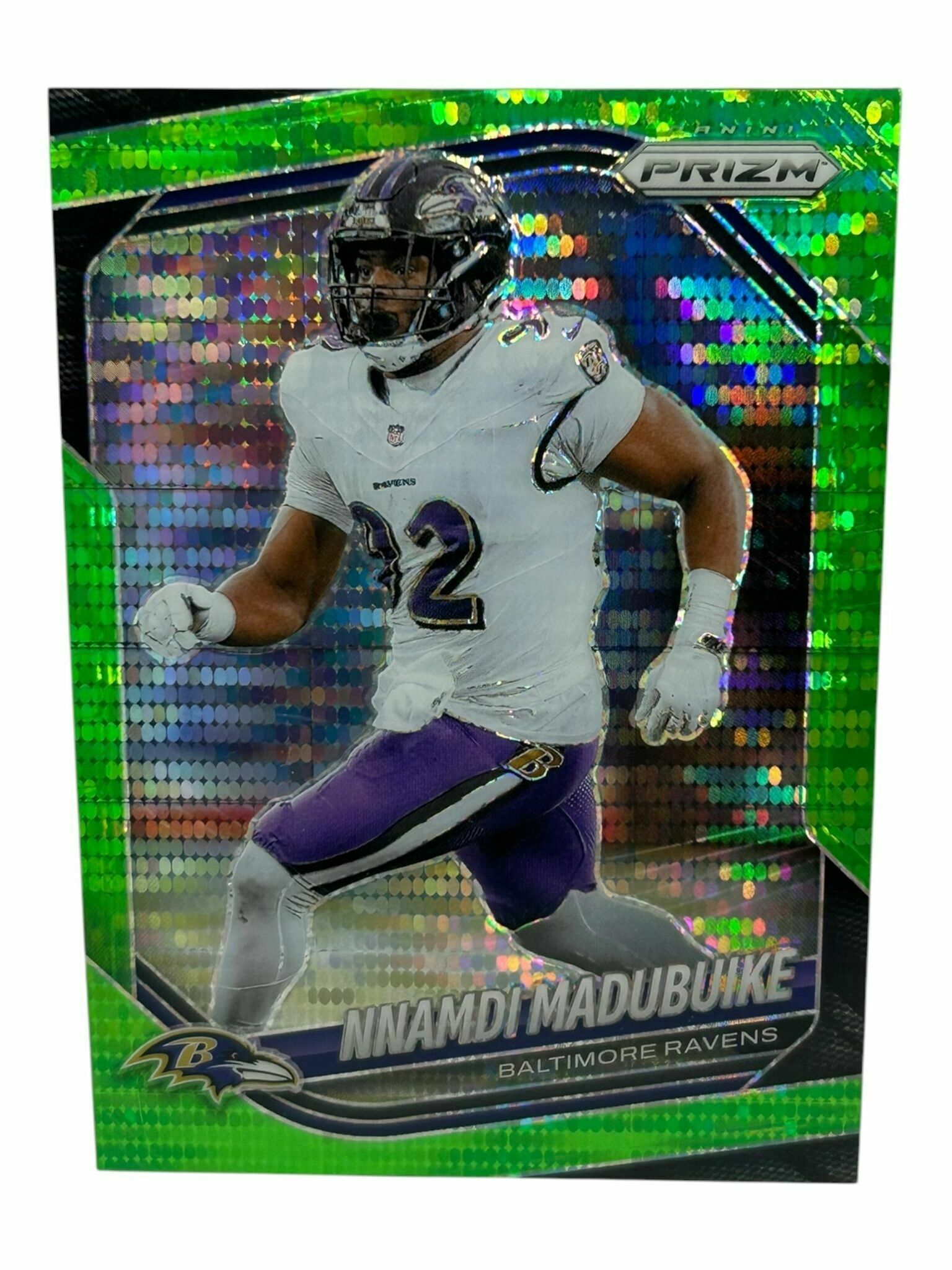 Nnamdi Madubuike 2025 Panini Prizm Football Neon Green Pulsar Prizm Trading Card