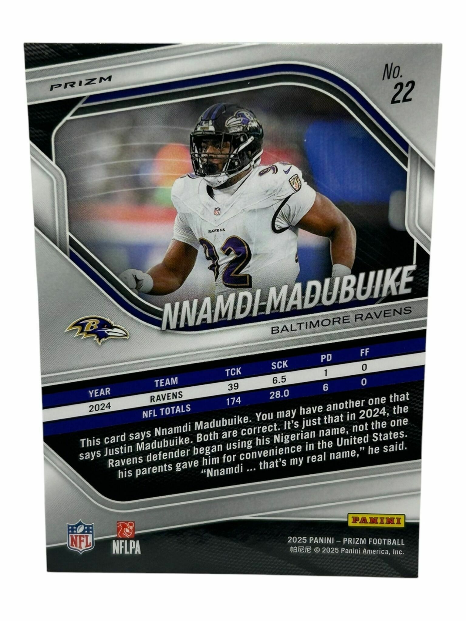 Nnamdi Madubuike 2025 Panini Prizm Football Neon Green Pulsar Prizm Trading Card