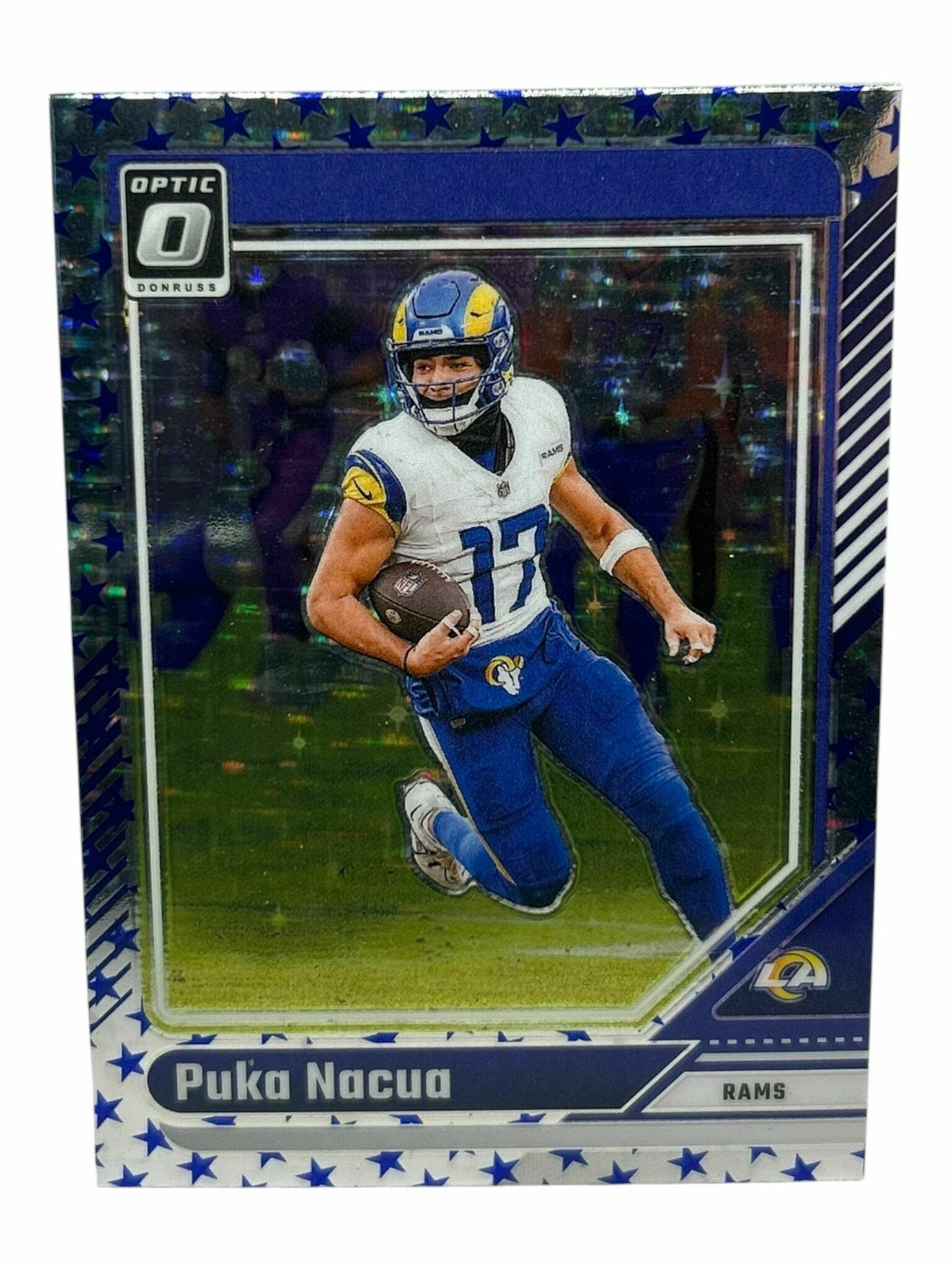 Puka Nacua 2024 Panini Donruss Optic Football Stars Holo Silver Prizm Trading Card