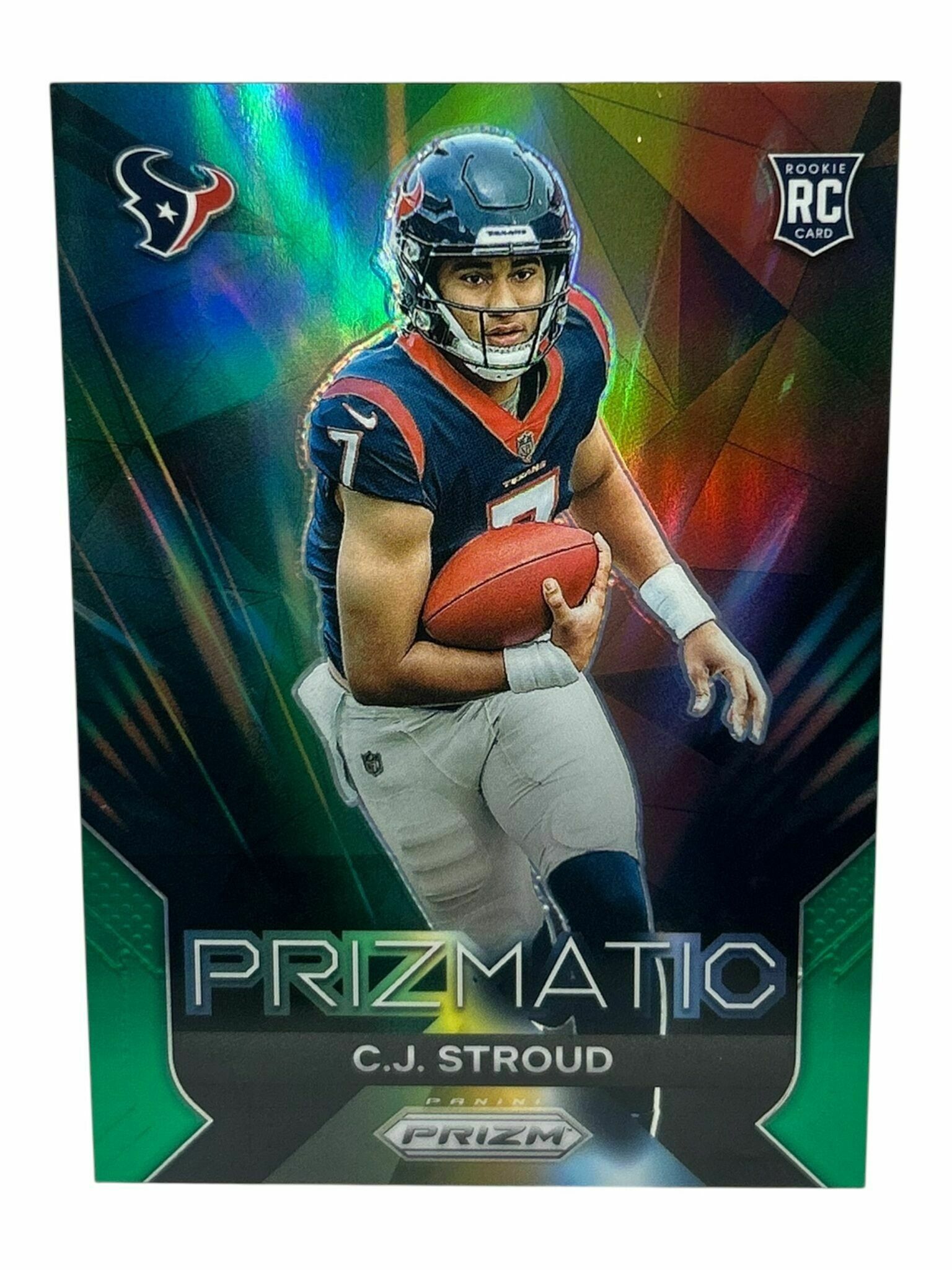C.J. Stroud 2023 Panini Prizm Football Pizmatic Green Prizm Rookie Trading Card