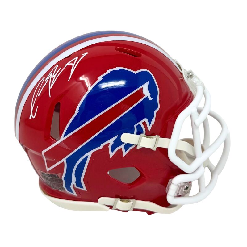 Christian Benford Signed Buffalo Bills Red Throwback Mini Helmet