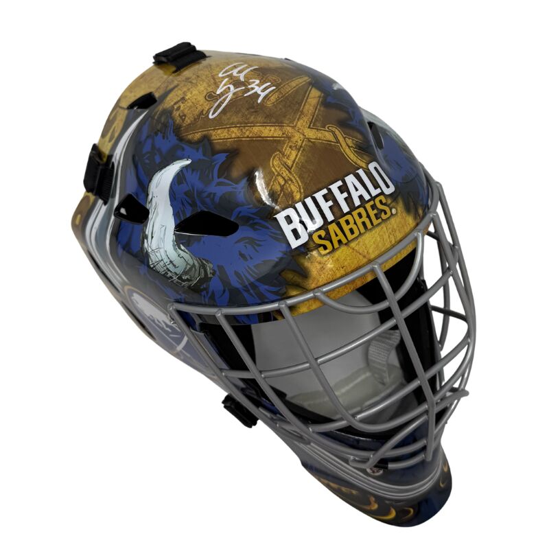 Alex Lyon Signed Buffalo Sabres Full Size Replica Hockey Goalie Mask