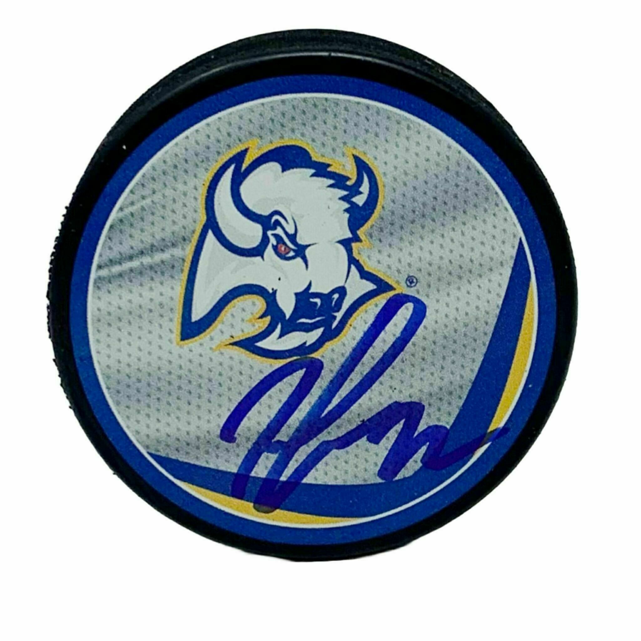 Tage Thompson Signed Buffalo Sabres Retro Reverse Goat Head Hockey Puck